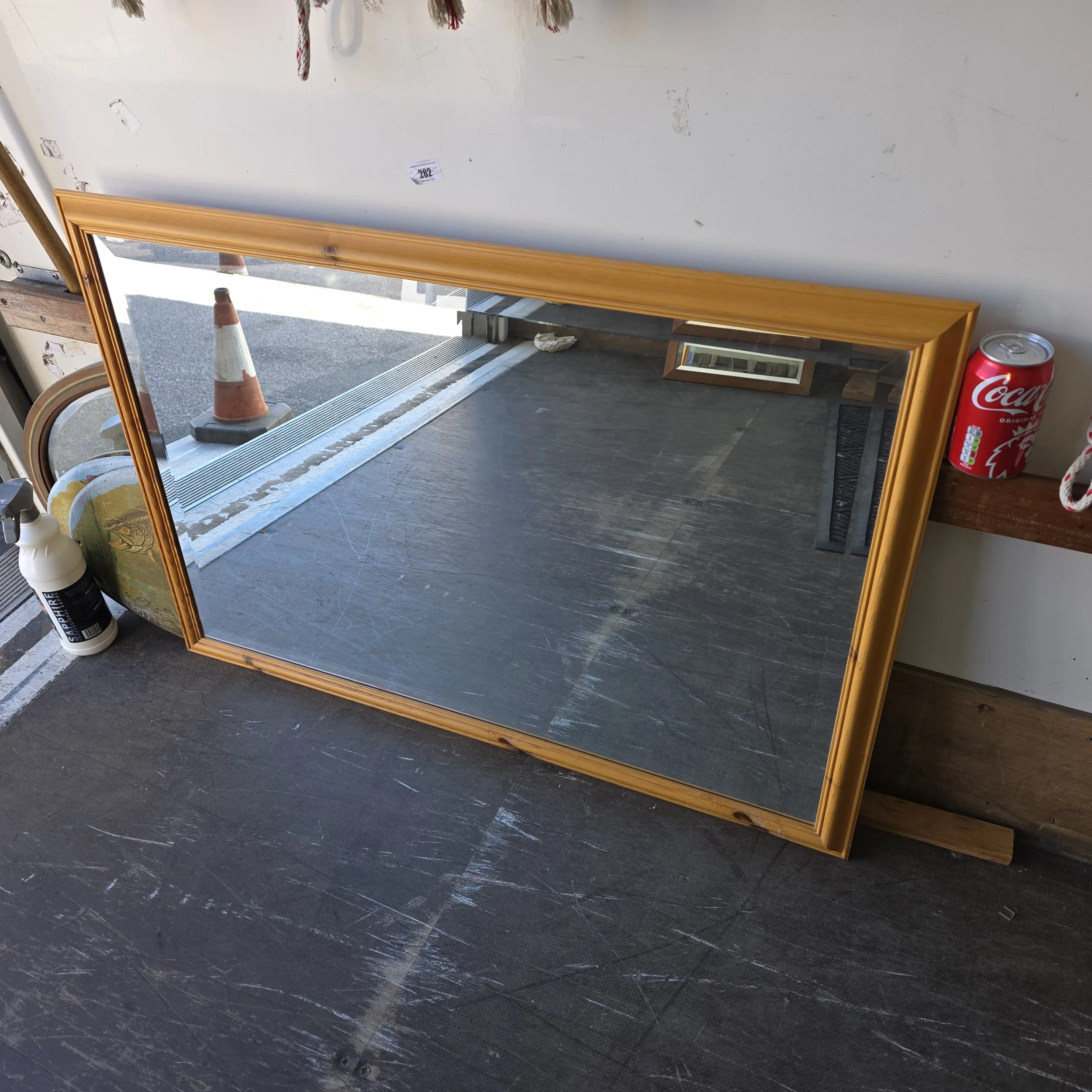 £30 - pine mirror  - 99cm by 69cm
