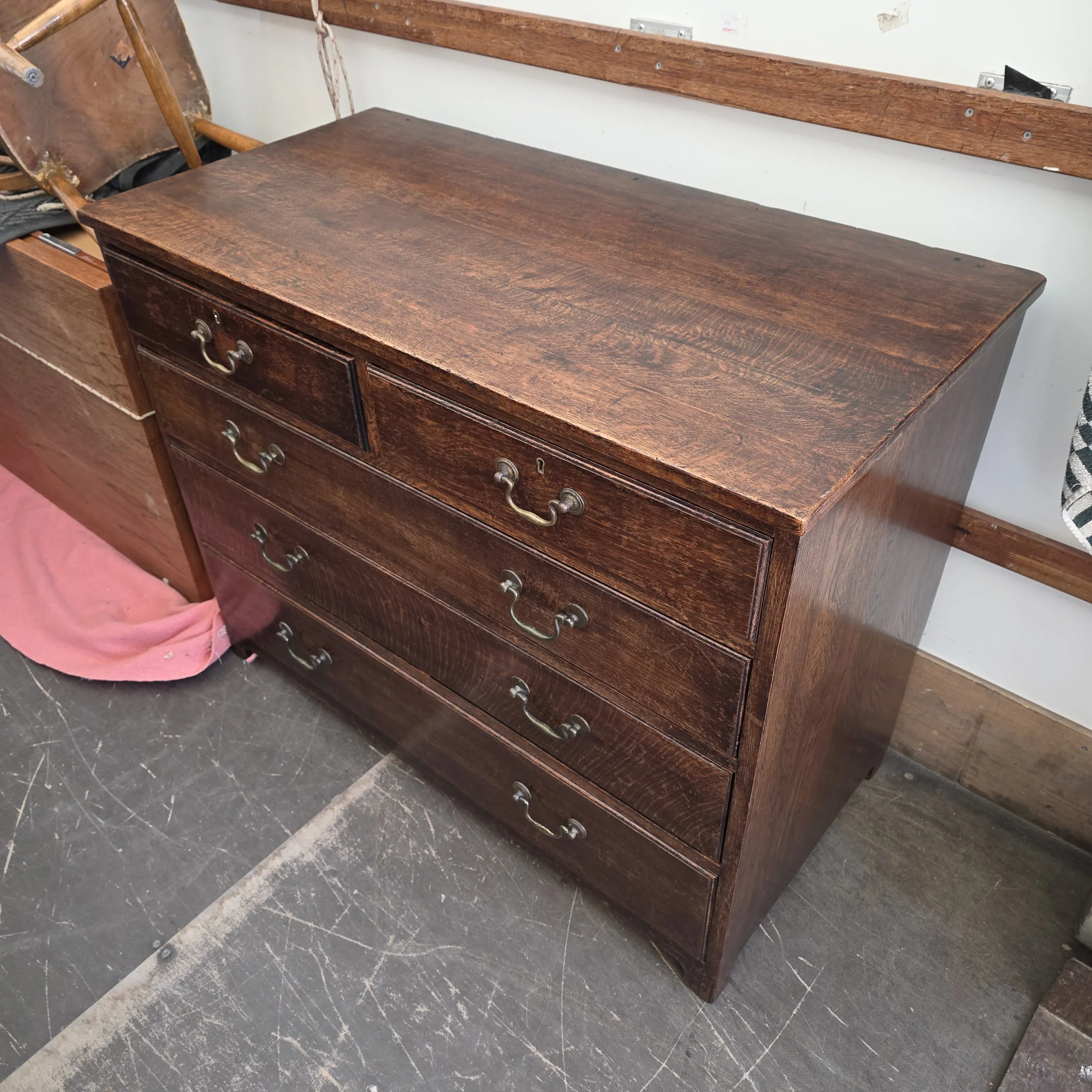 £275 - oak chest of drawers antique -  109cm wide 54cm deep 86cm high