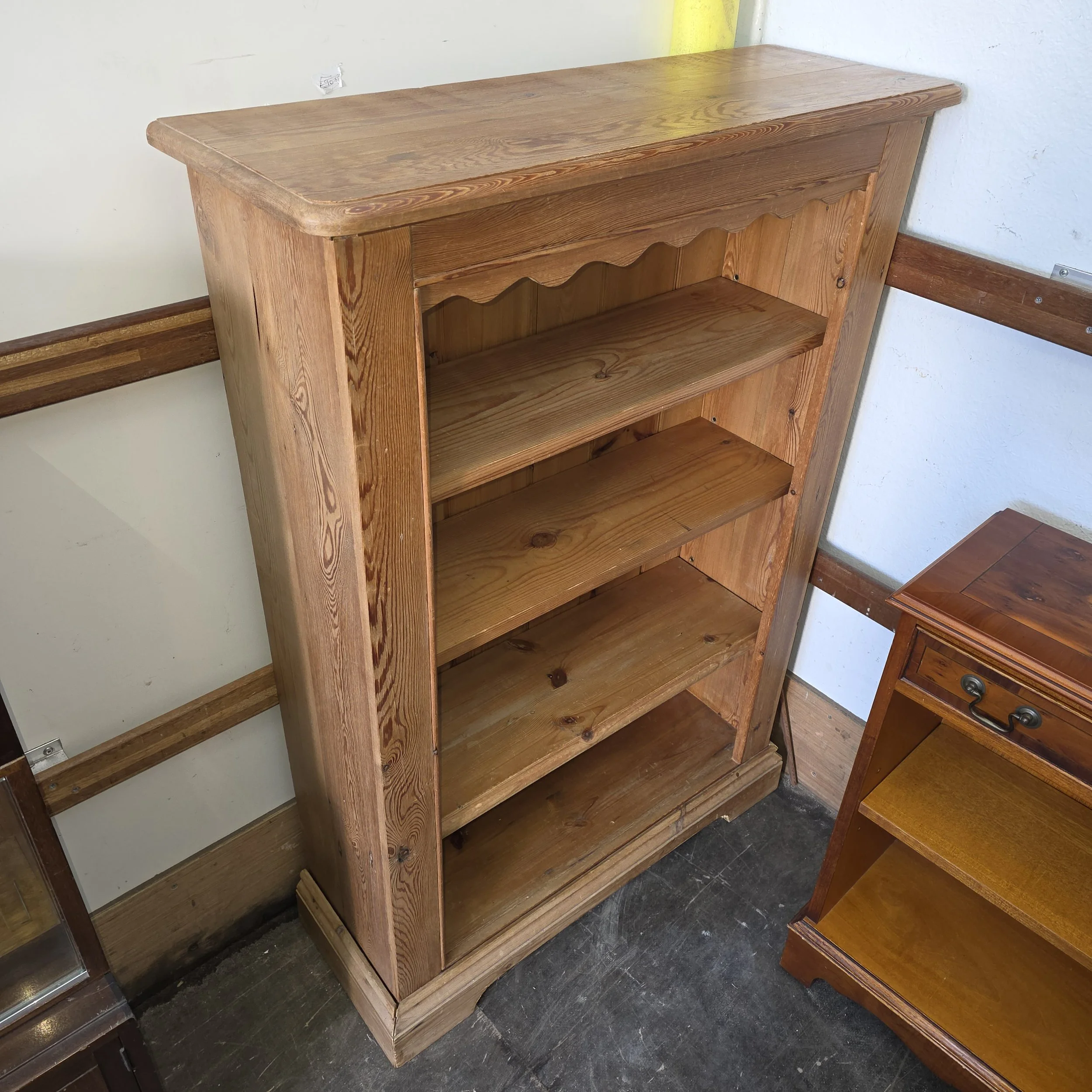 £95 - pine bookcase - 85cm wide 30cm deep 120cm high