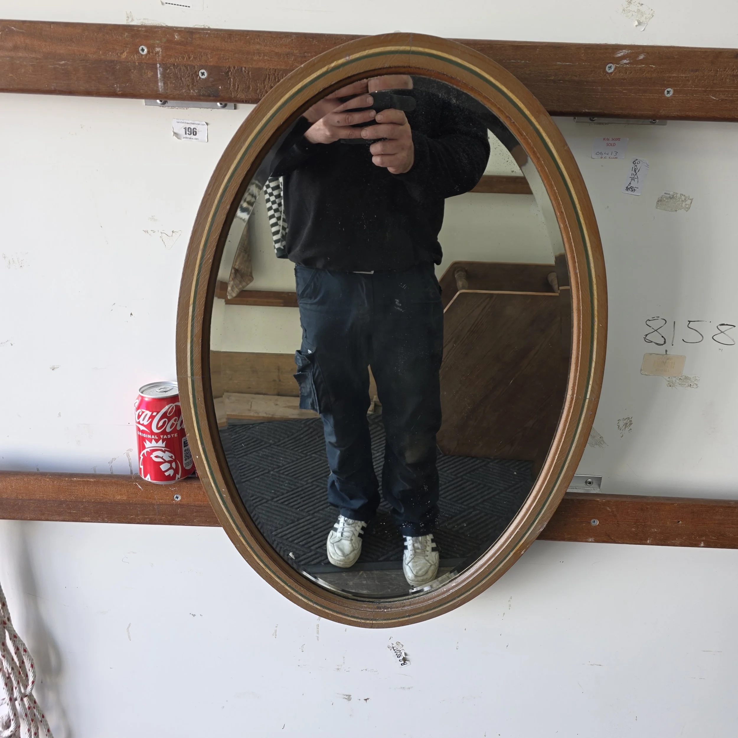 £35 - oval mirror -  47cm by 70cm