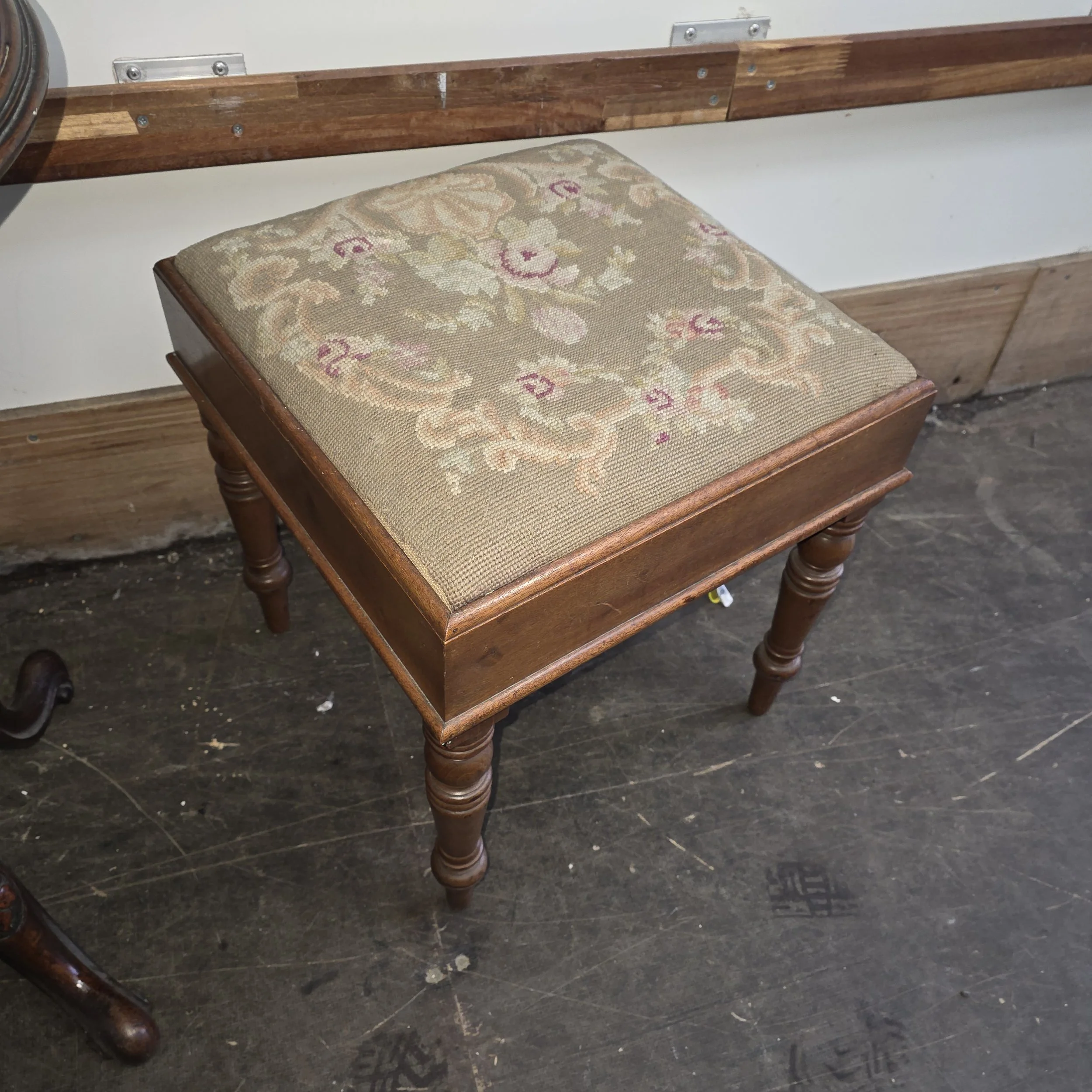 £40 - square stool - 43cm across 48cm high