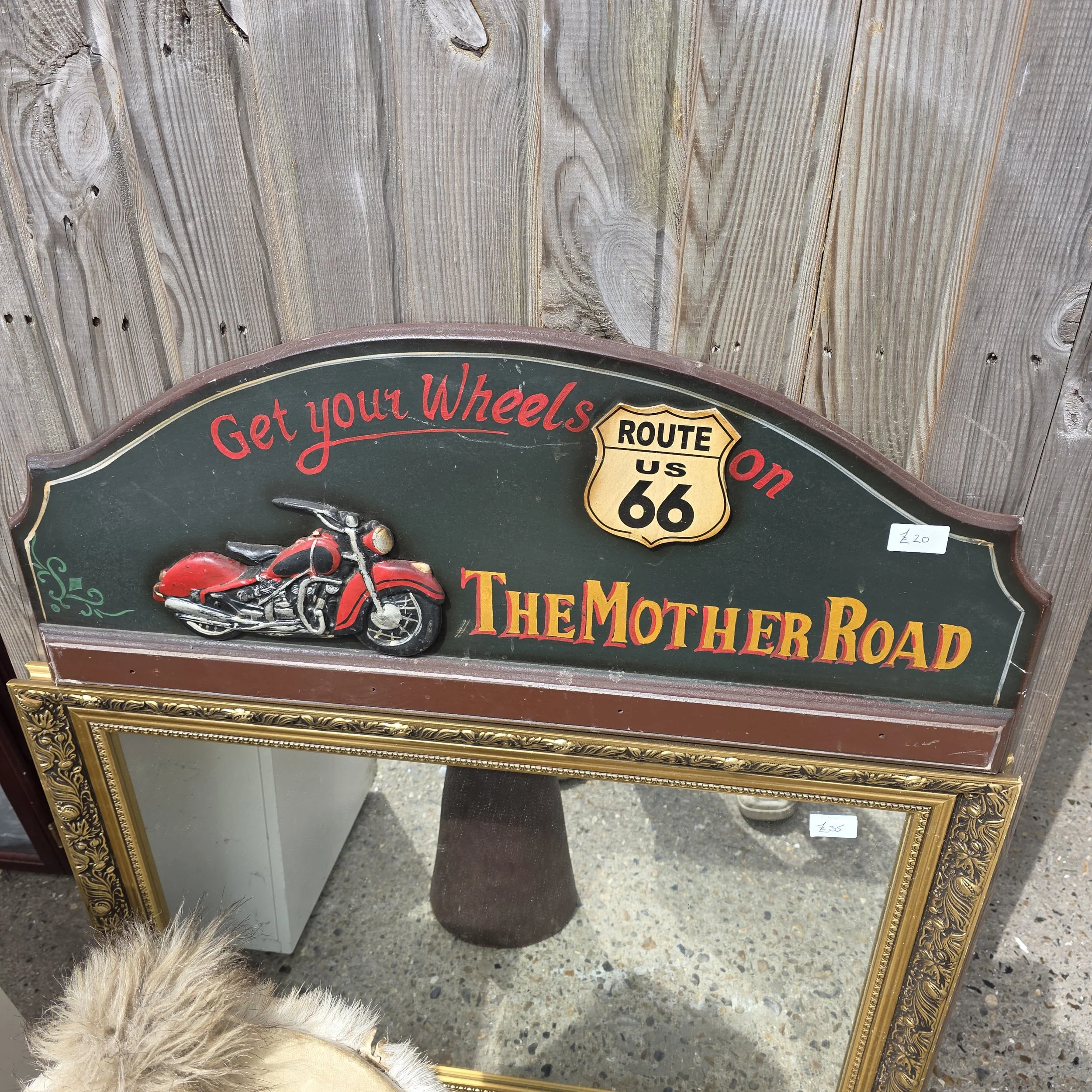 £20 - sign route 66 -  80cm by 33cm