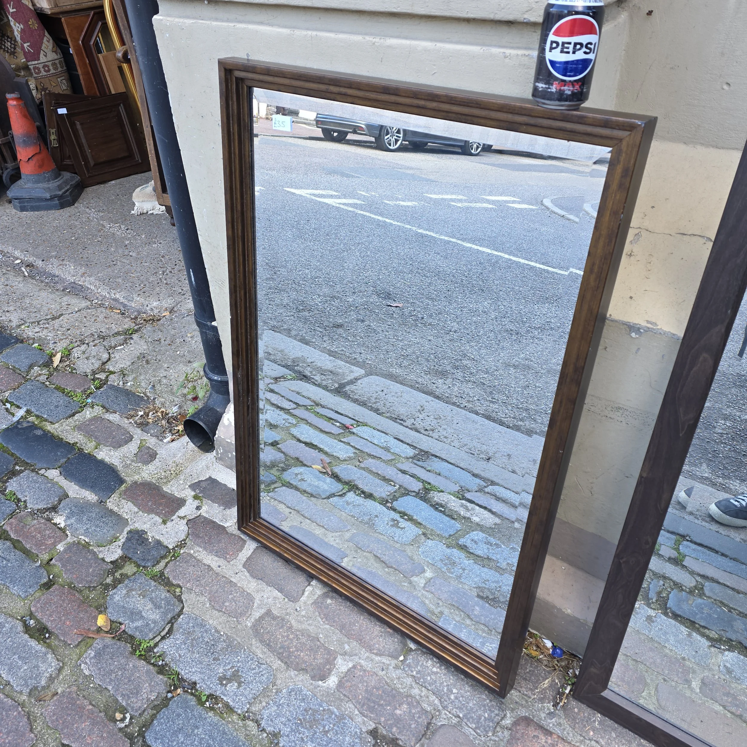 £35  - framed mirror - 67cm by 98cm