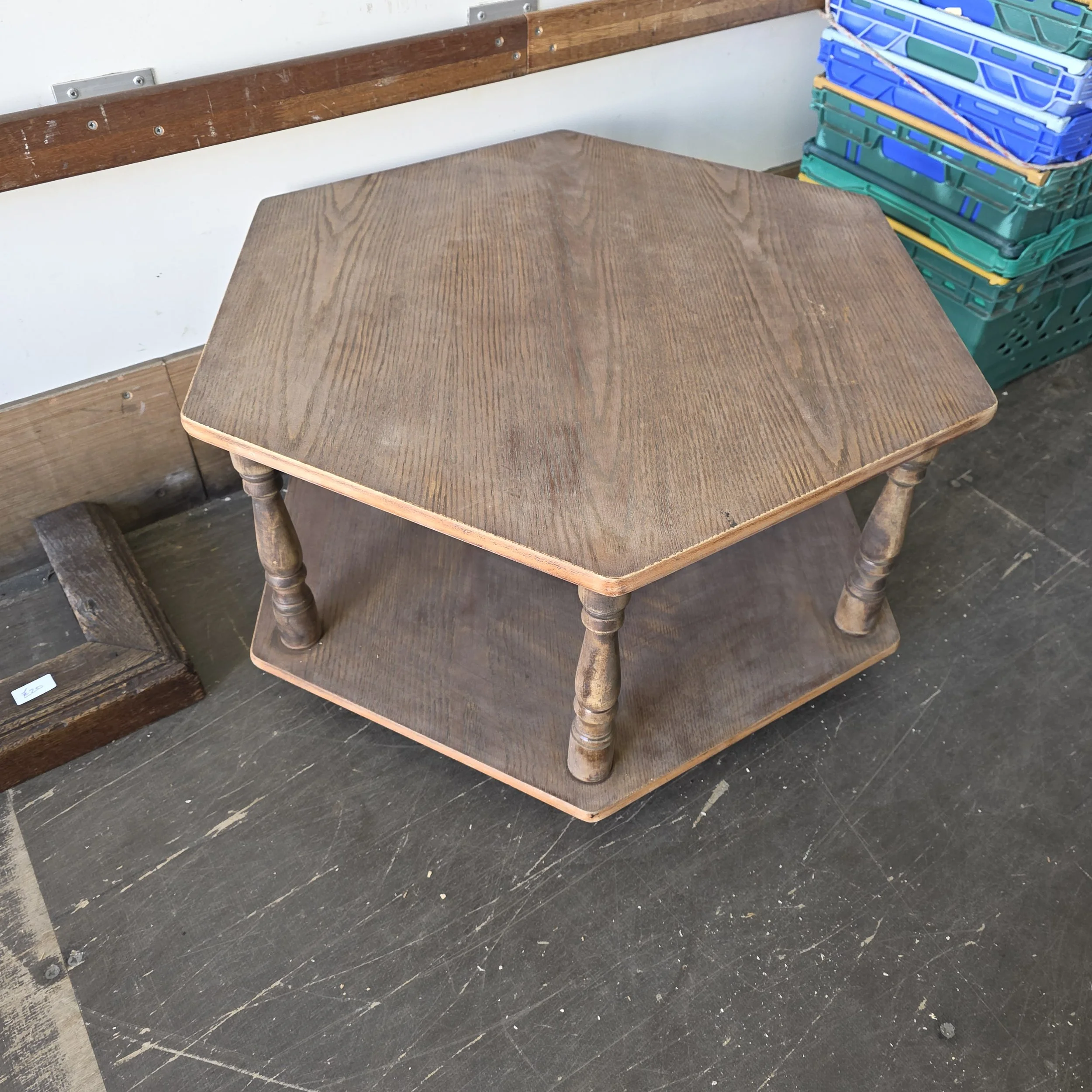 £20 - hexagonal coffee table  - 71cm by 81cm 40cm high