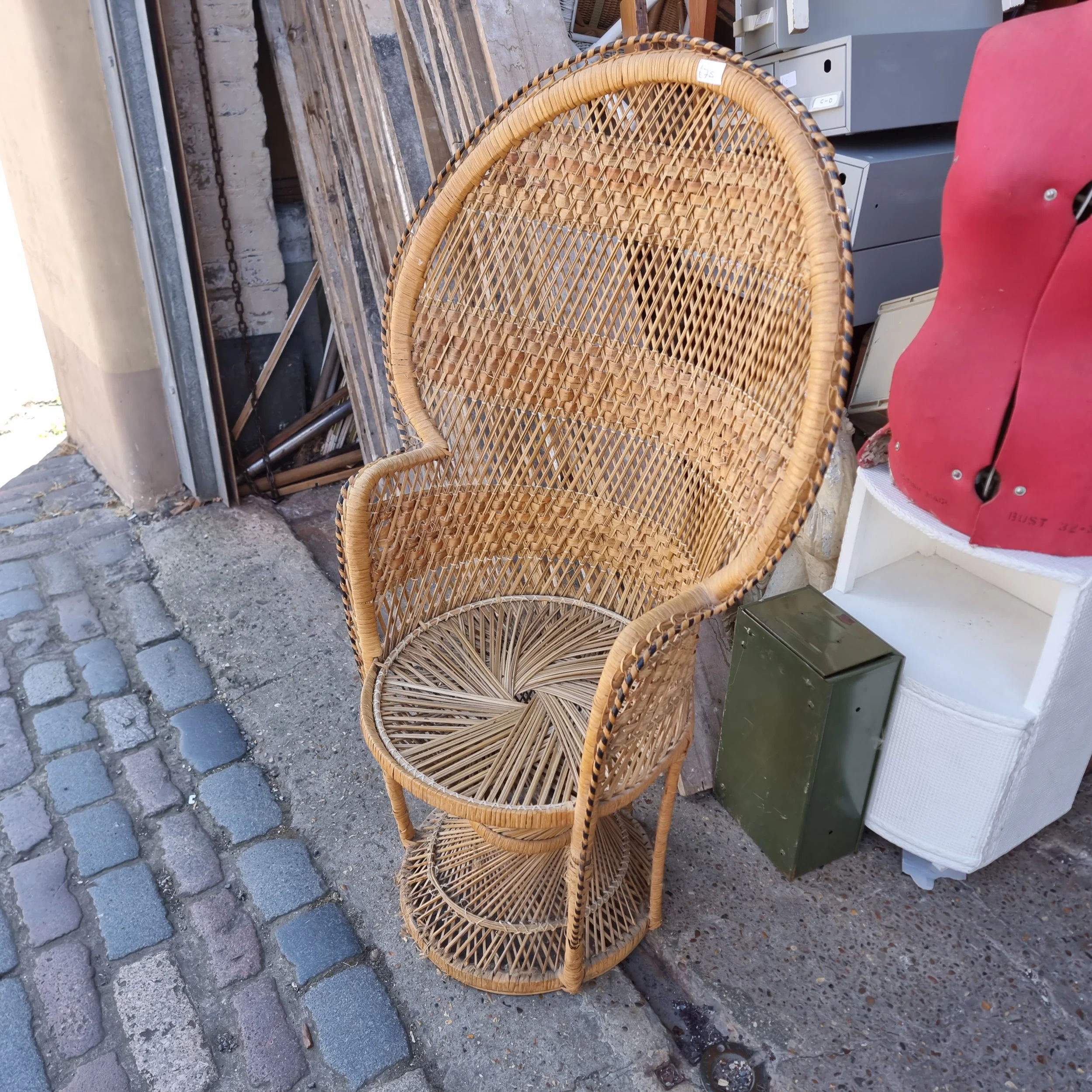 £75 - peacock chair - 120cm tall