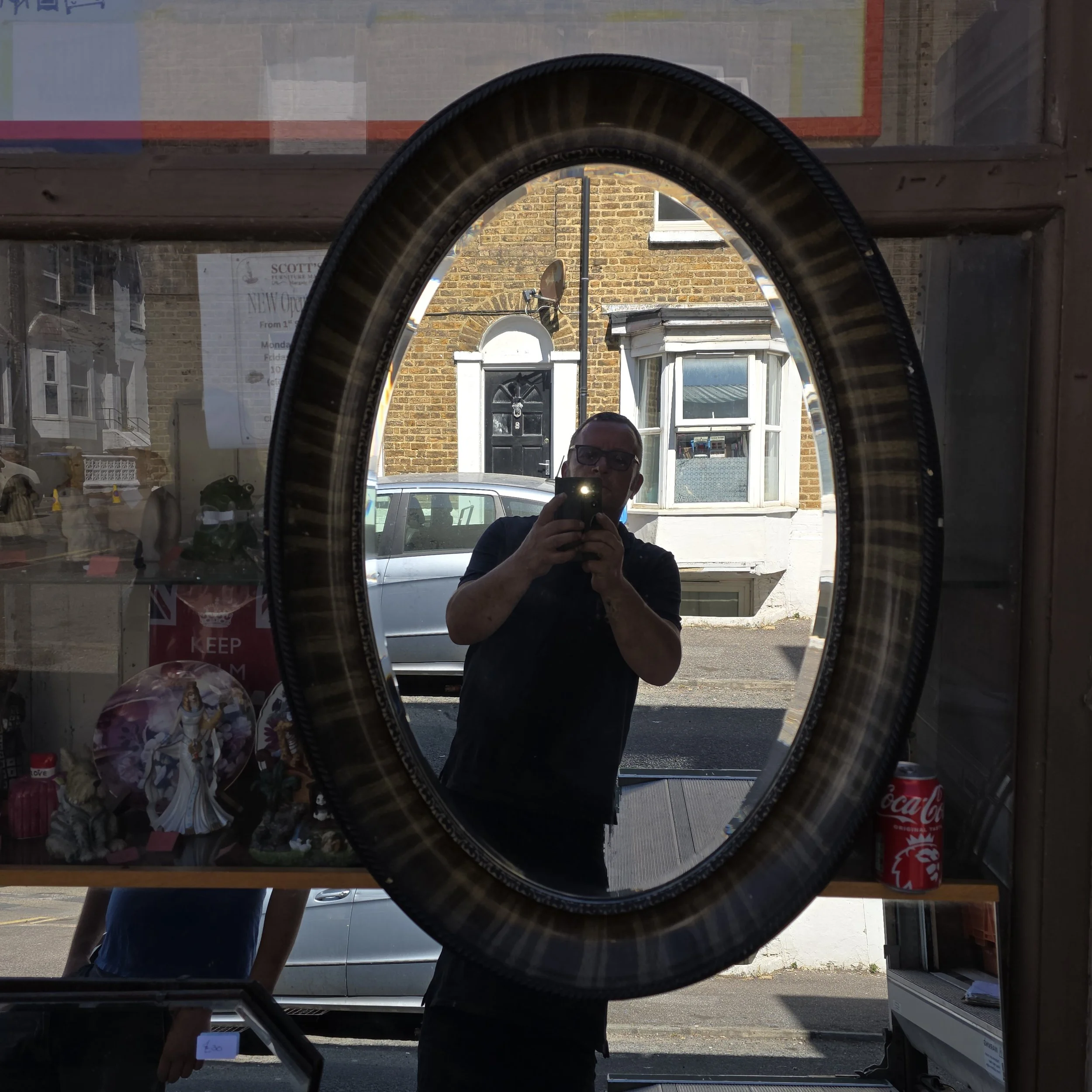£65 - oval mirror - 66cm by 90cm