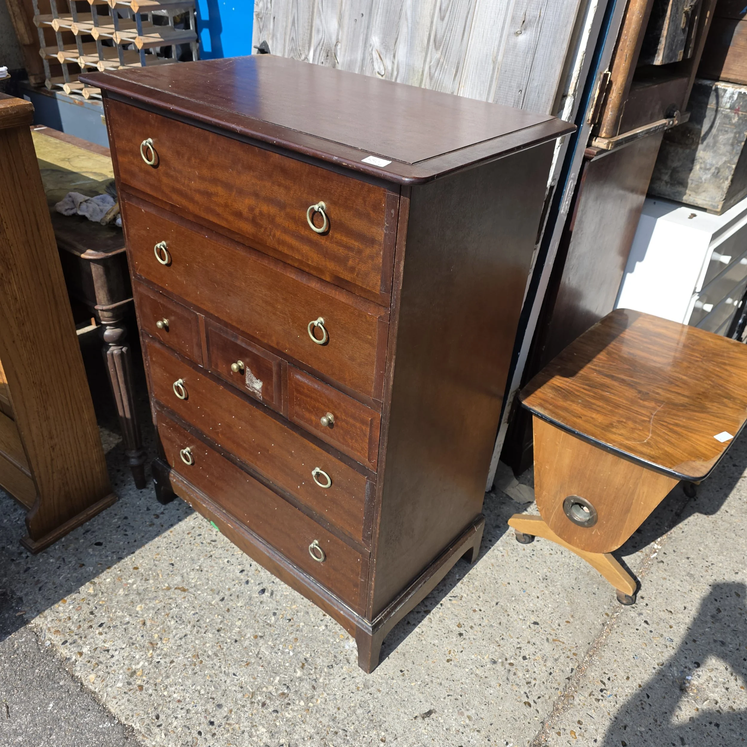 £50 - stag 7 drawer chest of drawers  - 82cm wide 47cm deep 113cm high