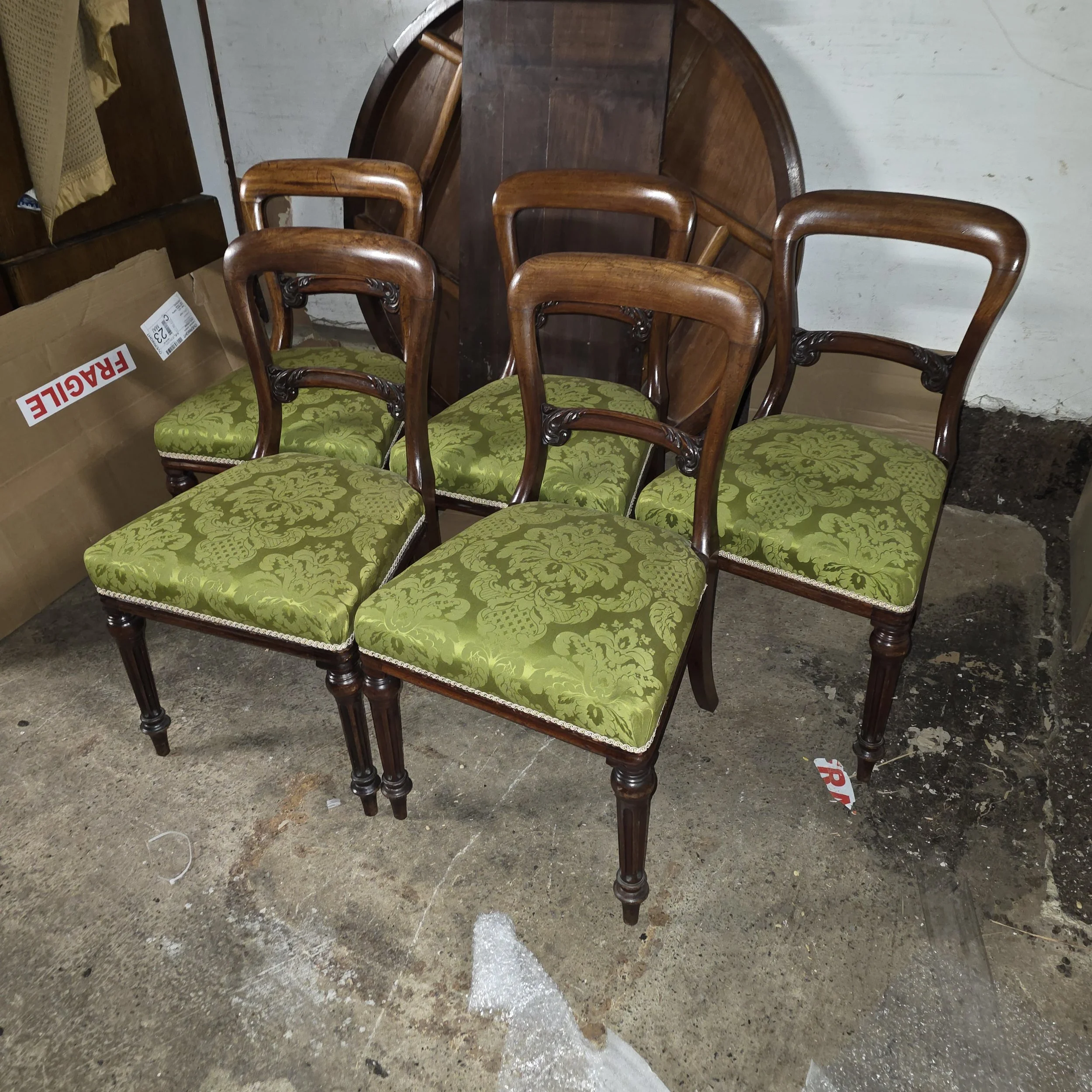 £225 - set of 5 antique dinning chairs