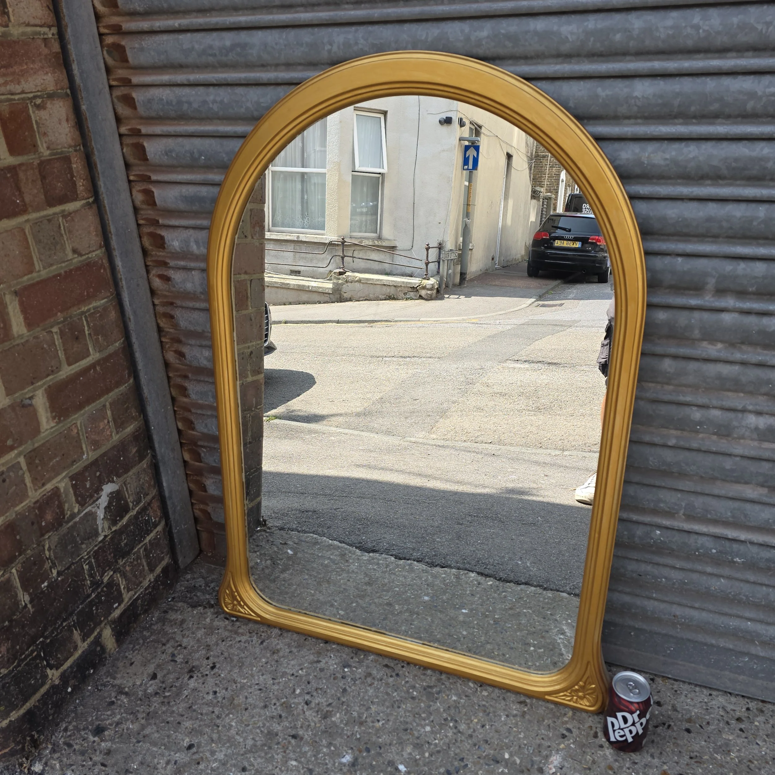 £40 - round top mirror - 74cm by 101cm