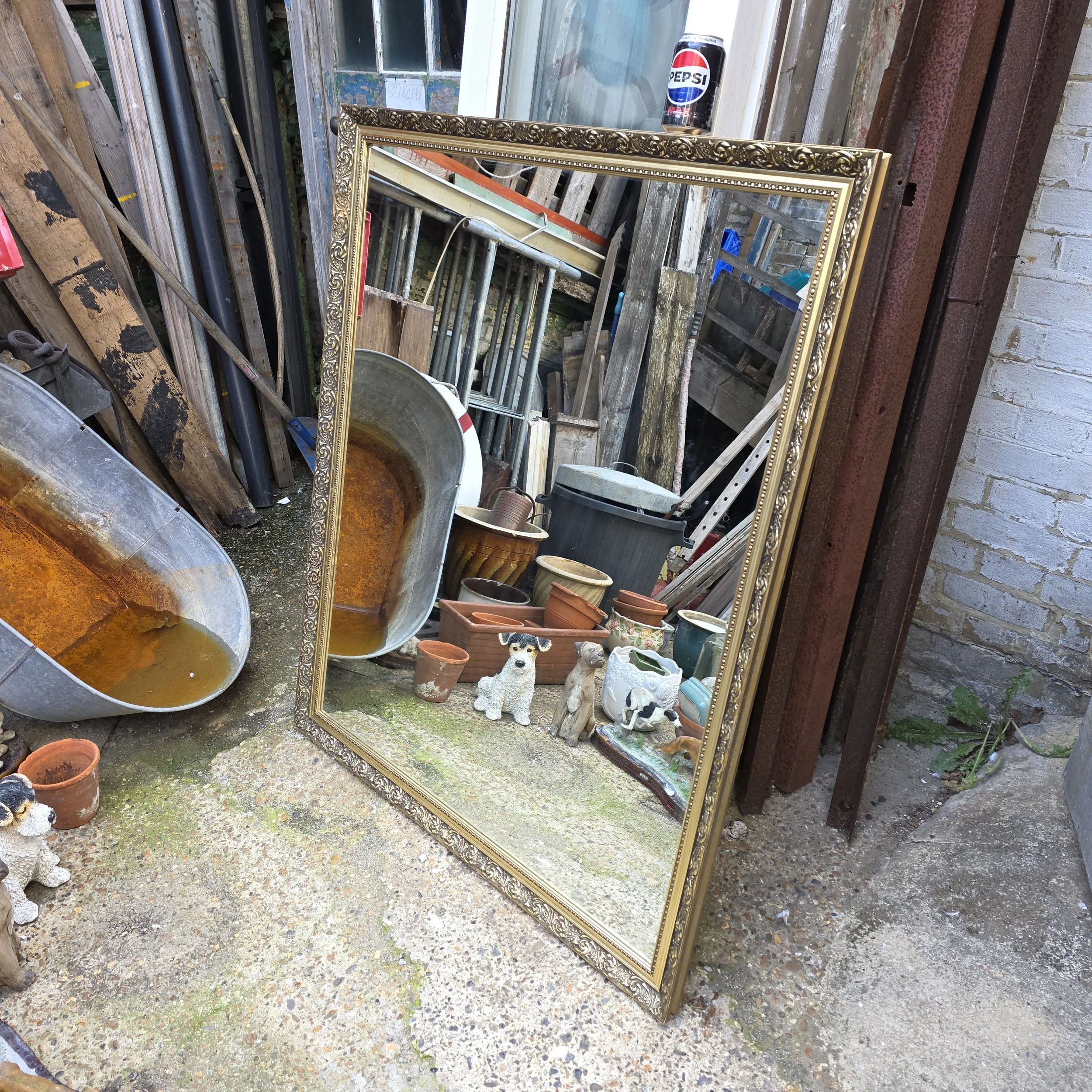 £70 -  gilt mirror - 101cm by 124cm