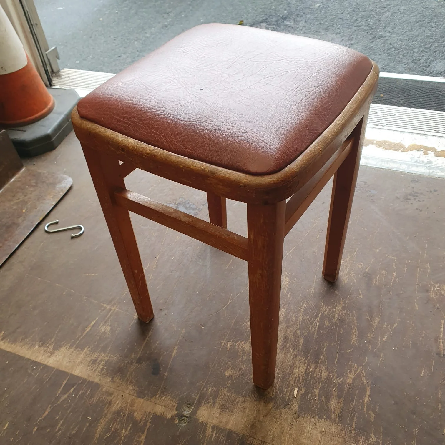 £15 - kitchen stool  - 33cm across 46cm high