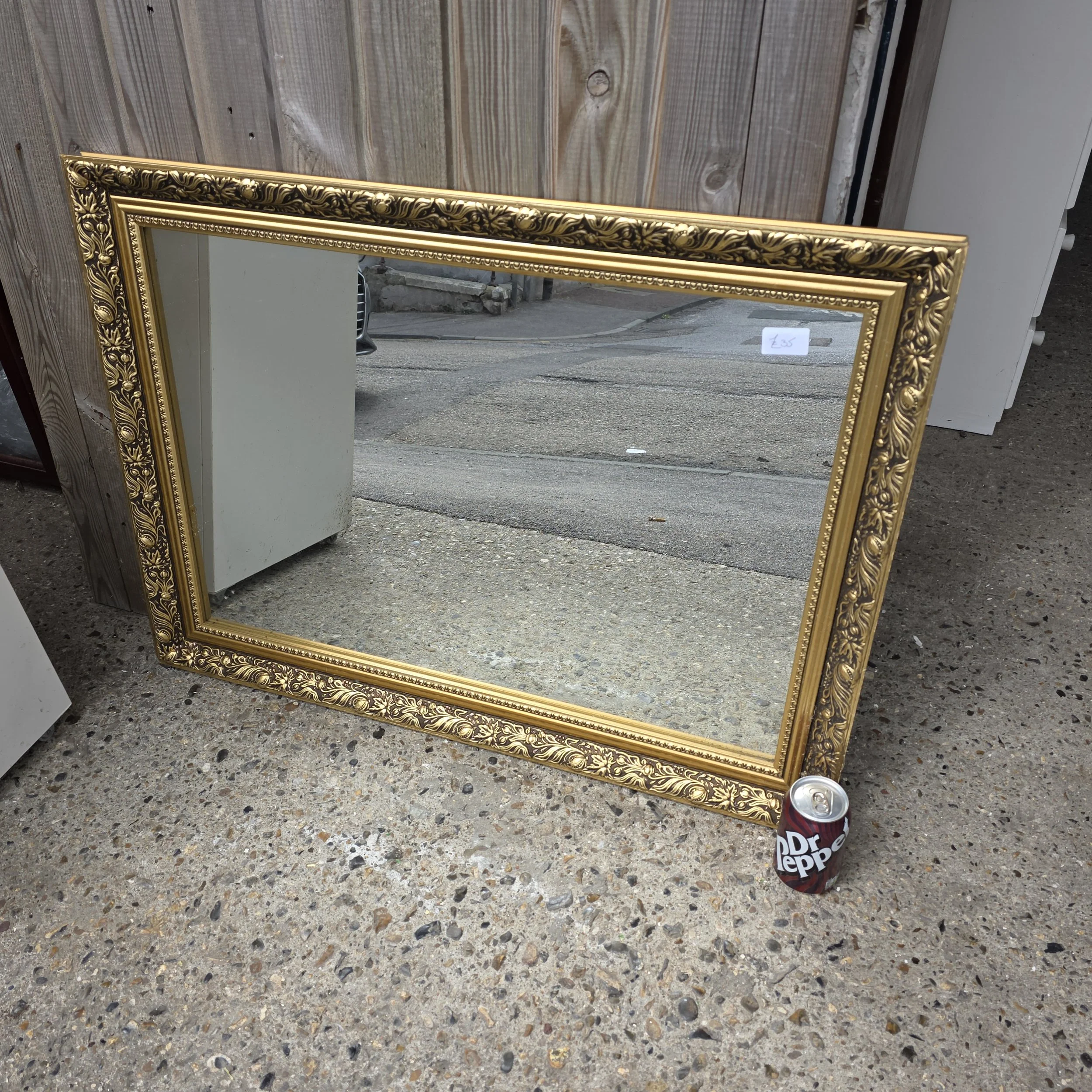 £35 - gilt mirror - 85cm by 61cm