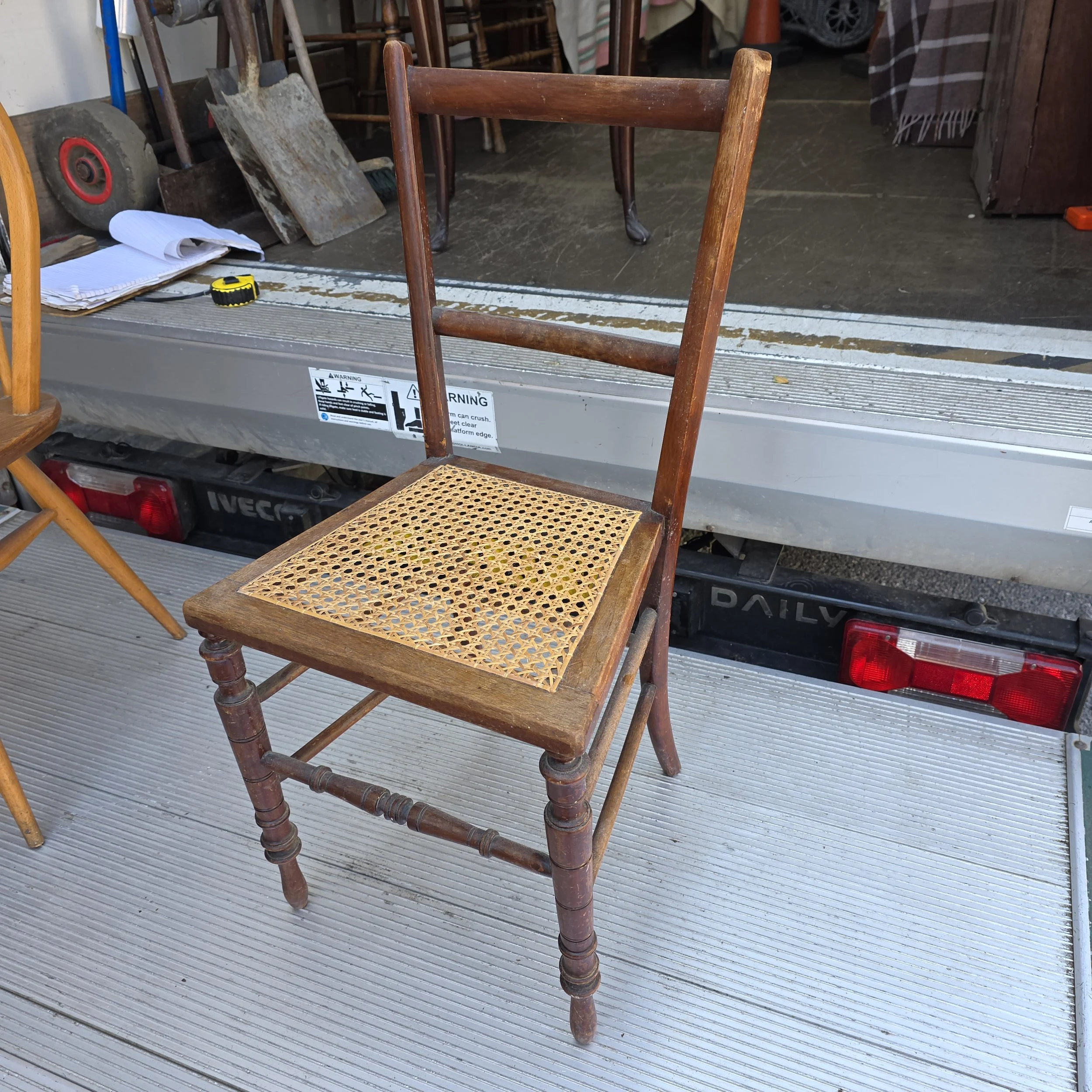 £!8 -  cane seat bedroom chair