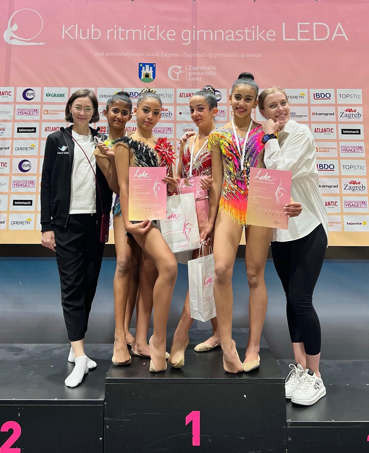 Leda Cup 2023🏆, Croatia, Zagreb 🇭🇷 

It was a high-level competition with 17 countries, 39 clubs, and 570 gymnasts. All our gymnasts showed good results, and in total, we won:🥇🥇🥇🥇🥇🥈🥉

Thank you, @krgledacroatia for the competition❤️. We wer