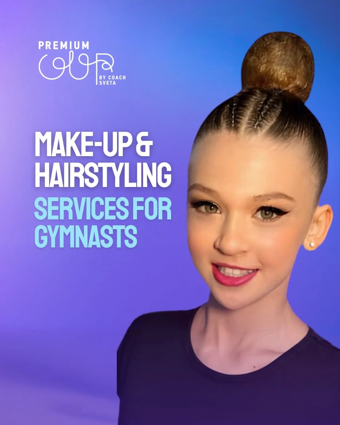 We are excited to offer exclusive professional make-up and hairstyling for gymnasts during the 3rd RG Premium Cup by Coach Sveta!

☝️To ensure a smooth, safe, and organized process for all participants, we will have only one dedicated professional te