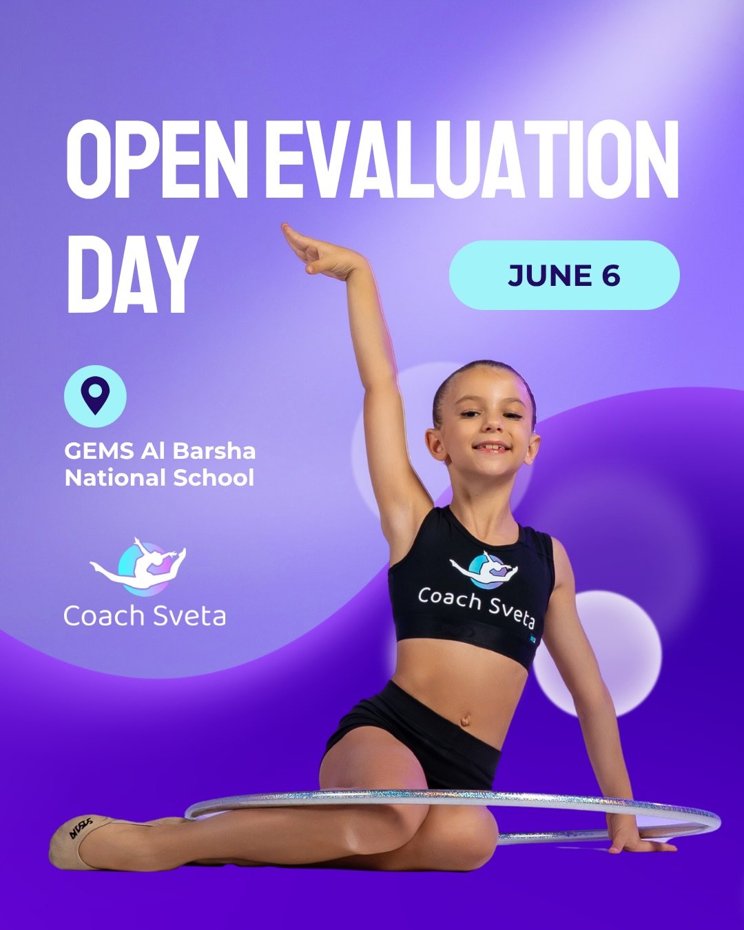 June 6 &mdash; Open Evaluation Day ✨

A special day for young gymnasts to show their skills, meet our coaches, and receive personalized feedback. We can&rsquo;t wait to see our future stars on the carpet 💜

Swipe through the carousel &mdash; you&rsq