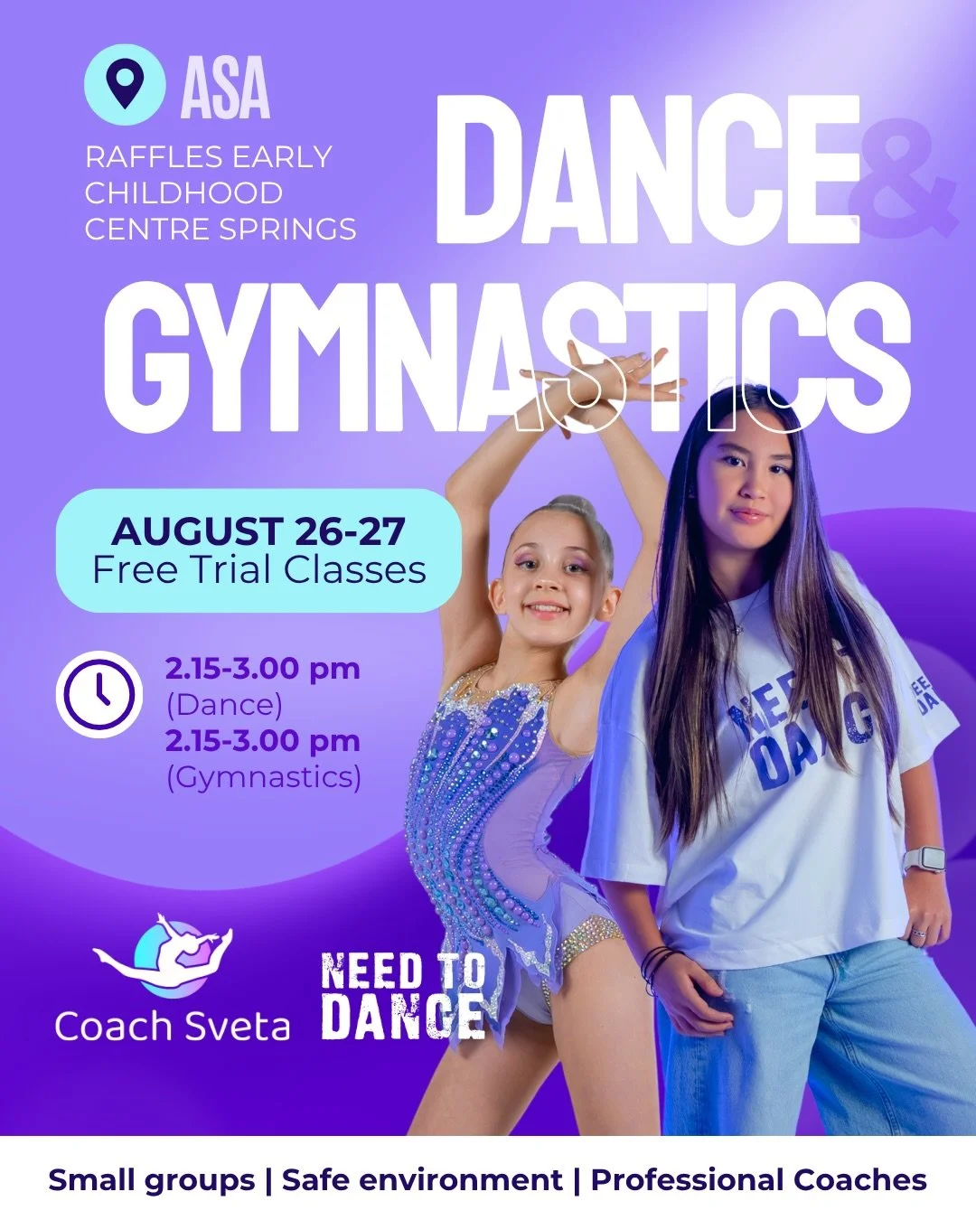 We&rsquo;re excited to announce our new partnership with Raffles Early Childhood Centre Springs! 💜 @springsrecc 

Starting this season, children at RECC Springs will be able to join Coach Sveta after-school activities right on campus:

💃 Dance Clas