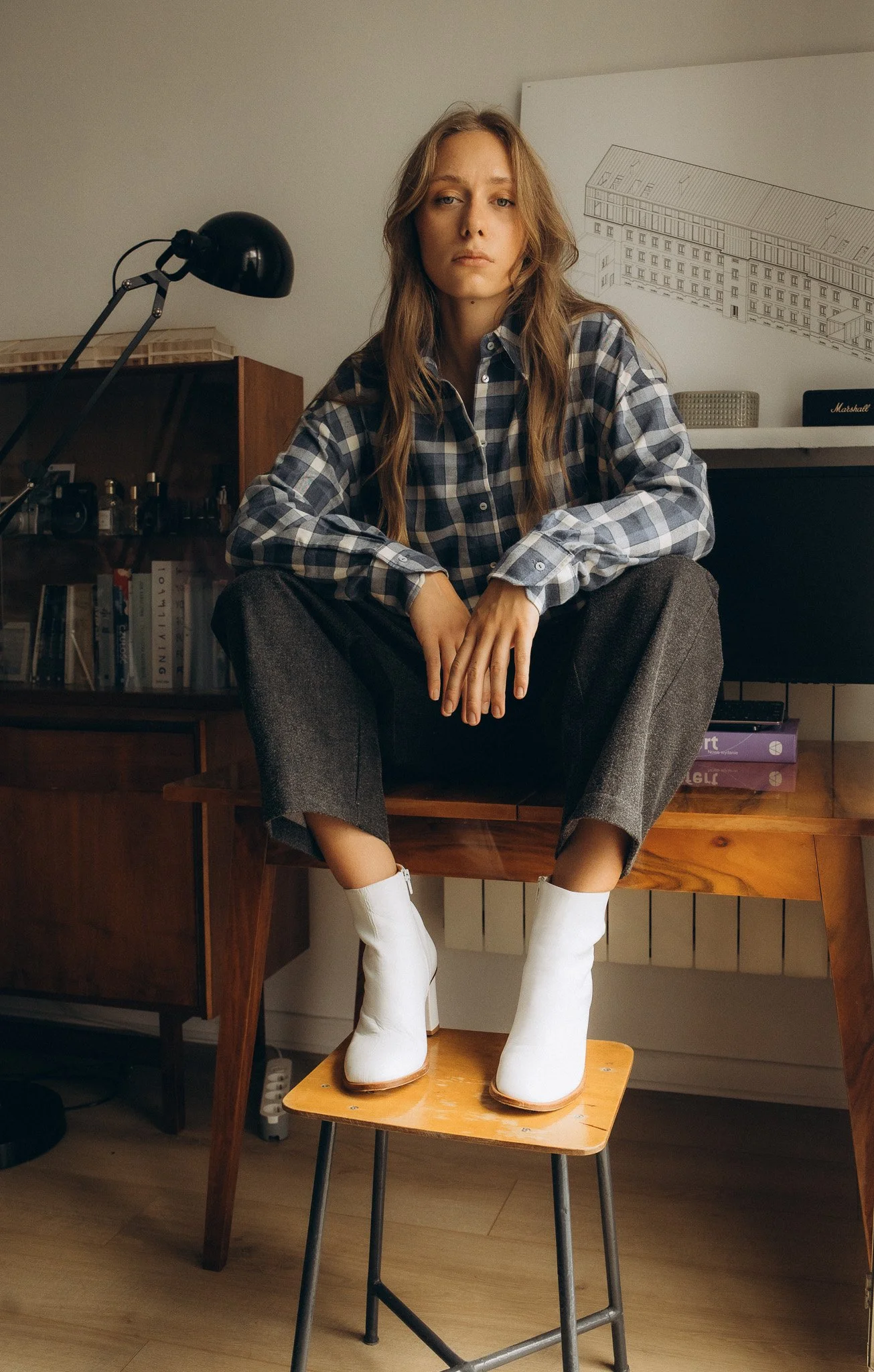 Fannie, miękka koszula w kratę