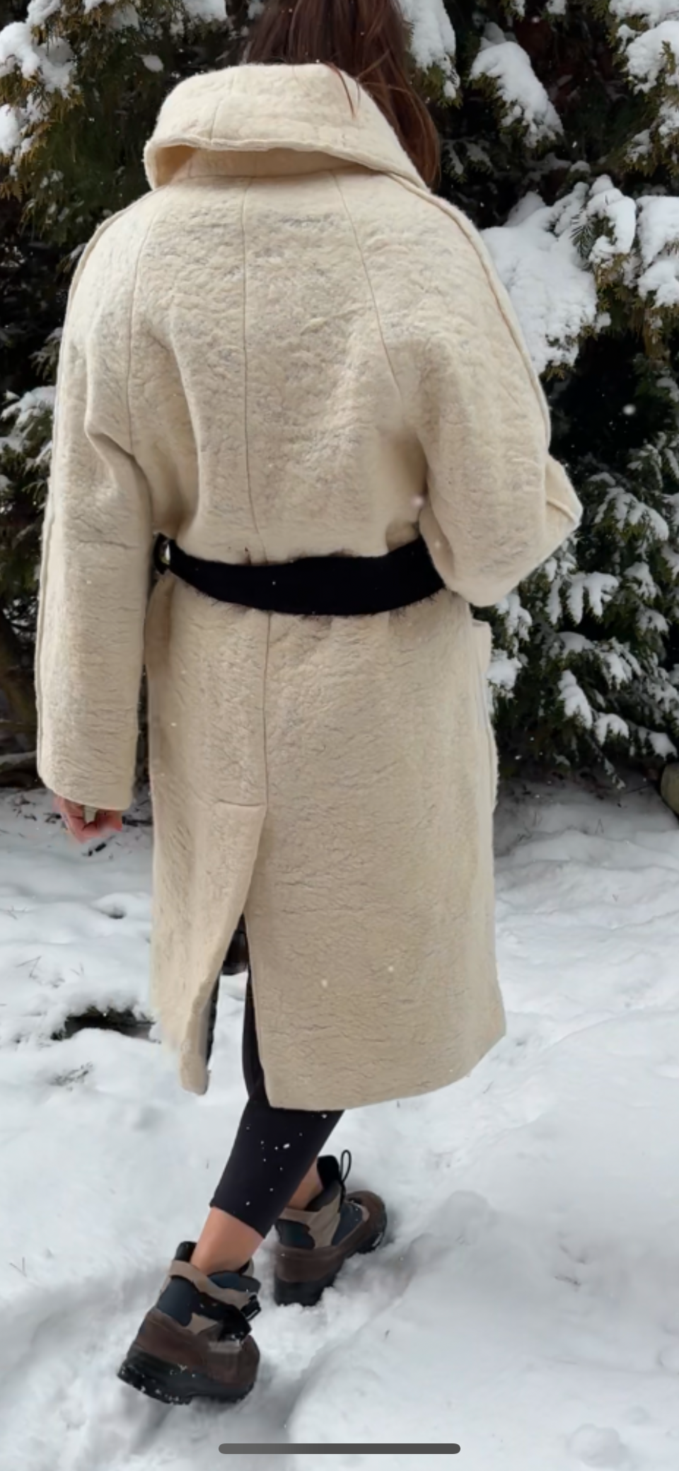 Rysy, płaszcz z owczej wełny gotowanej, Rysy - woolen coat