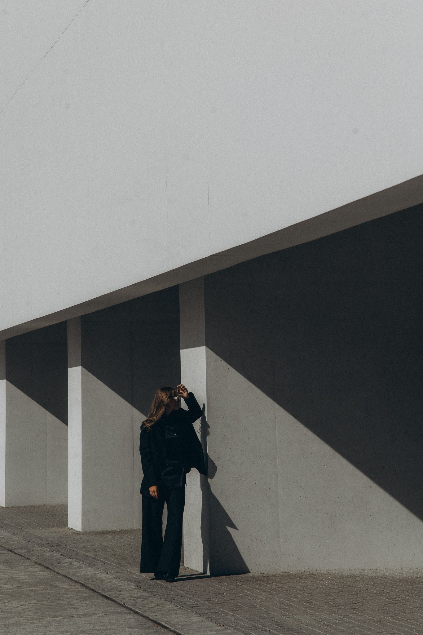 Sophie, czarny wełniany garnitur