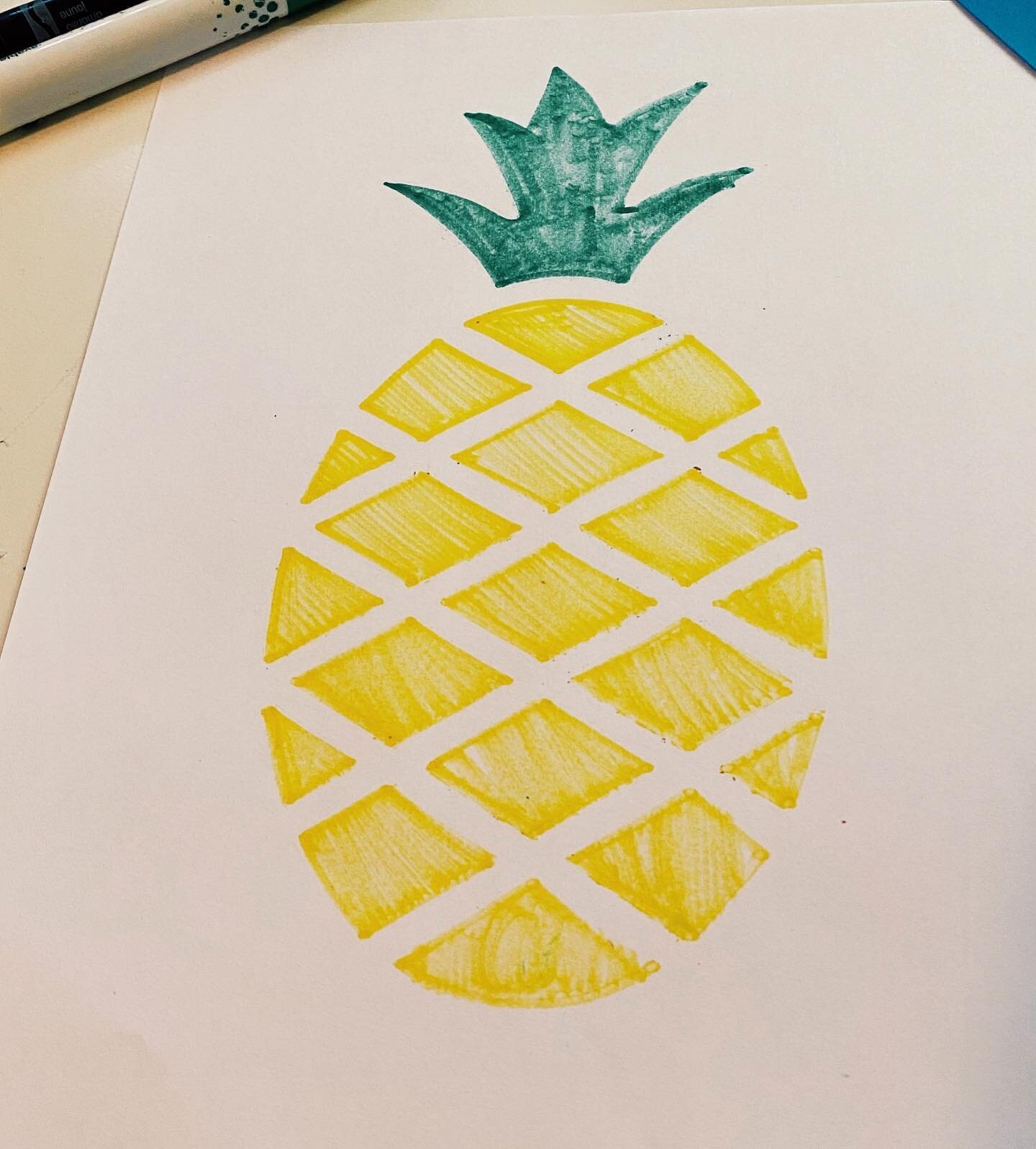 Be a pineapple - stand tall, wear a crown, and be sweet inside. 
.
.
.
To them, it&rsquo;s just coloring, but we know it&rsquo;s an exercise in mindfulness tracing the stencil and coloring it in.
.
#kidsyoga #kidsyogateacher #chicagokidsplay #mindful