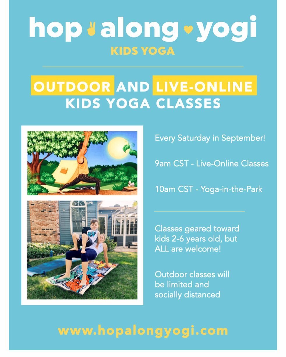 Yoga in the Park or Live Online classes all September long! Practicing outdoors is so nice. Join us before it gets too cold. 
.
.
.
#kidsyoga #kidactivities #kidsclasses #whatshouldwedotodaychicago #arlingtonheights