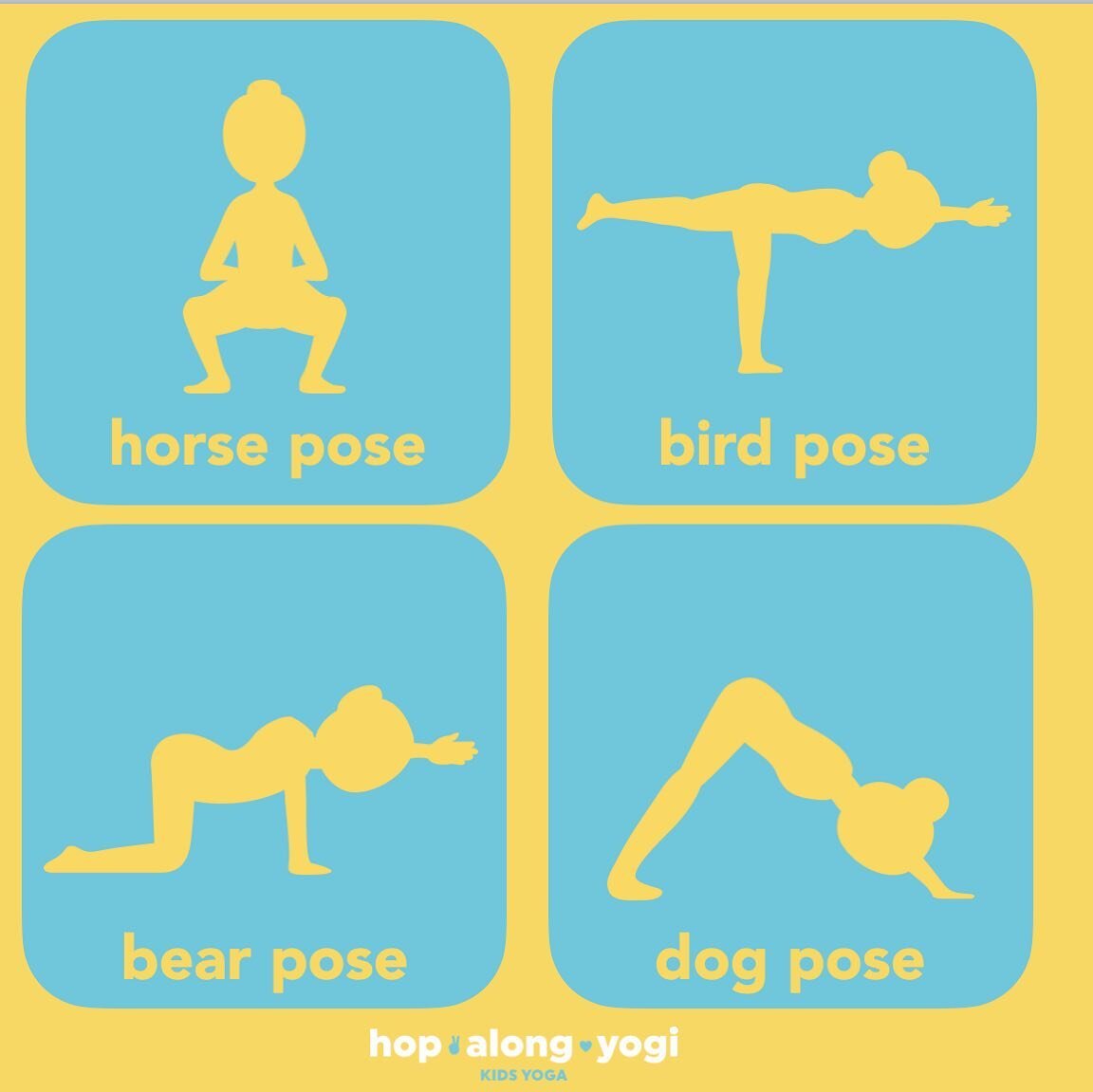 Brown Bear 🐻 yoga class poses. 
#hopalongyogi #kidsyoga #kidsyogaposes #childrensbooks #storytimeyoga #storytime