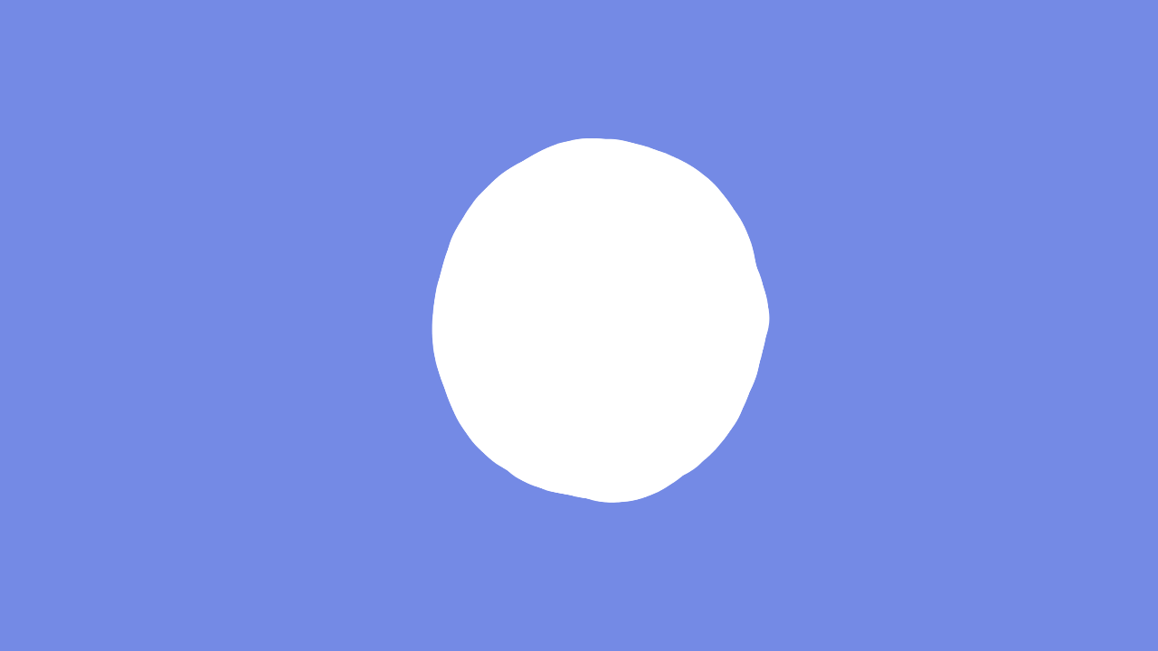warm blue background with a white animated circle in middle grows and diminishes in size