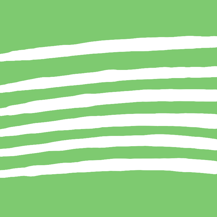 Green background six animated white curved lines run horizontally
