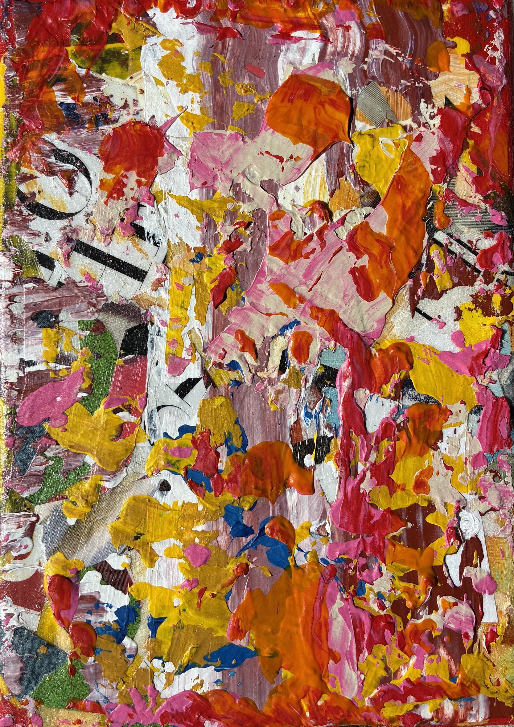 5x7 in. (13x18 cm) Acrylic/ Mixed media on Canvas.