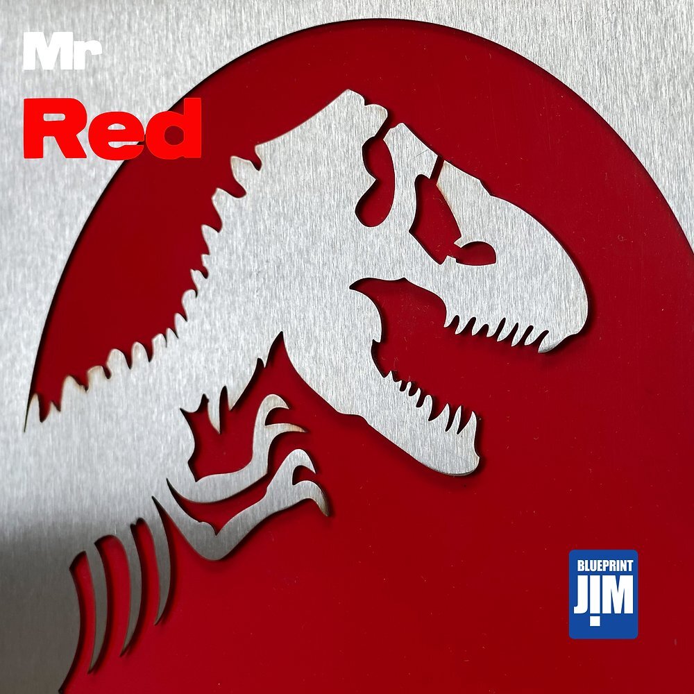 Mr Red Stainless Steel Film Poster — Blueprintjim