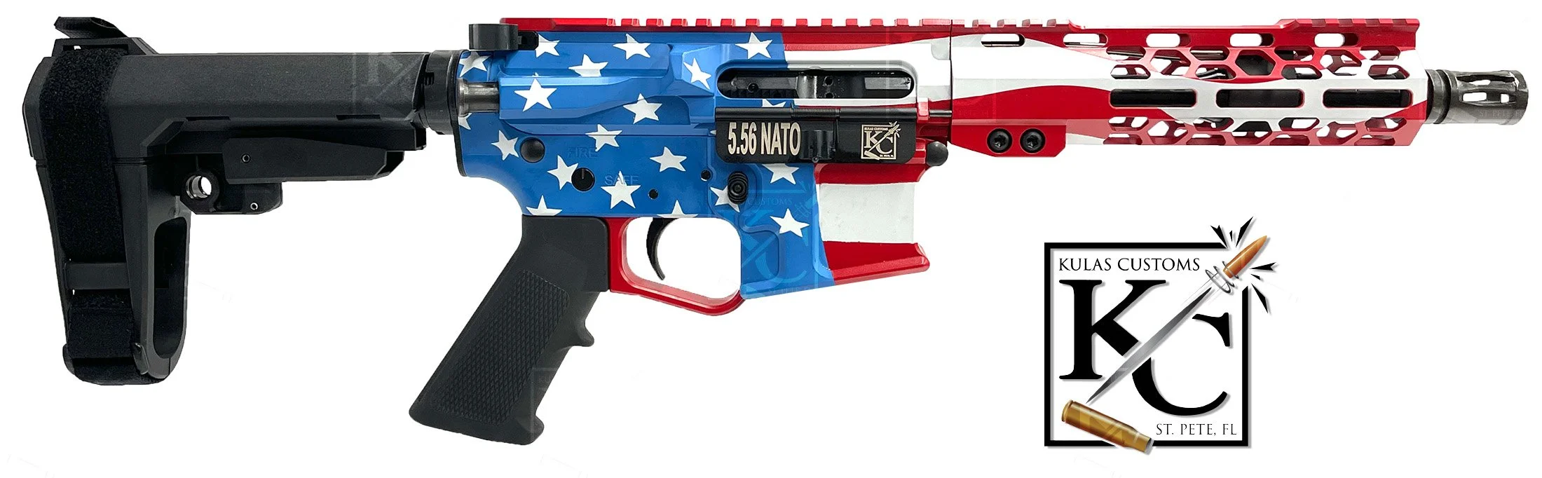 Kulas AR15 Pistol 7" “USA 🇺🇸 & Lebanese” - Flag Series