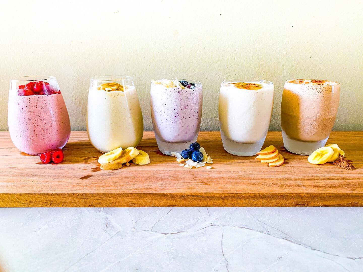 Delicious Protein Smoothies 🫐
.
I&rsquo;m such a smoothie fan &amp; find adding one these for a meal each day helps to also manage my troublesome gut health.
.
Others tell me they prefer to &ldquo;chew&rdquo; their foods which, to be honest is a fai