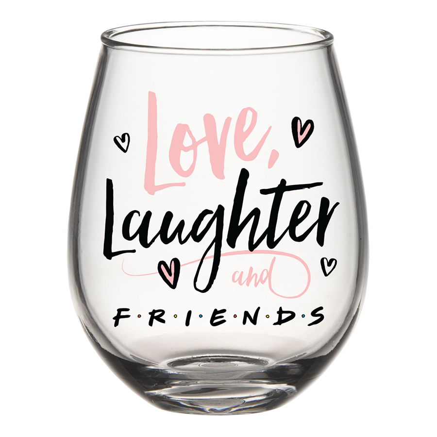 Friends Love Laughter Stemless Glass