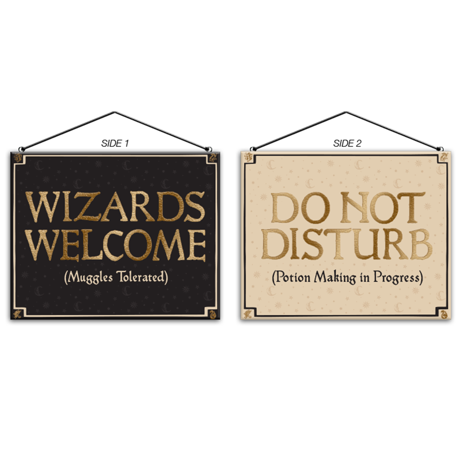 Harry Potter Wizards Welcome Reversible Wall Sign
