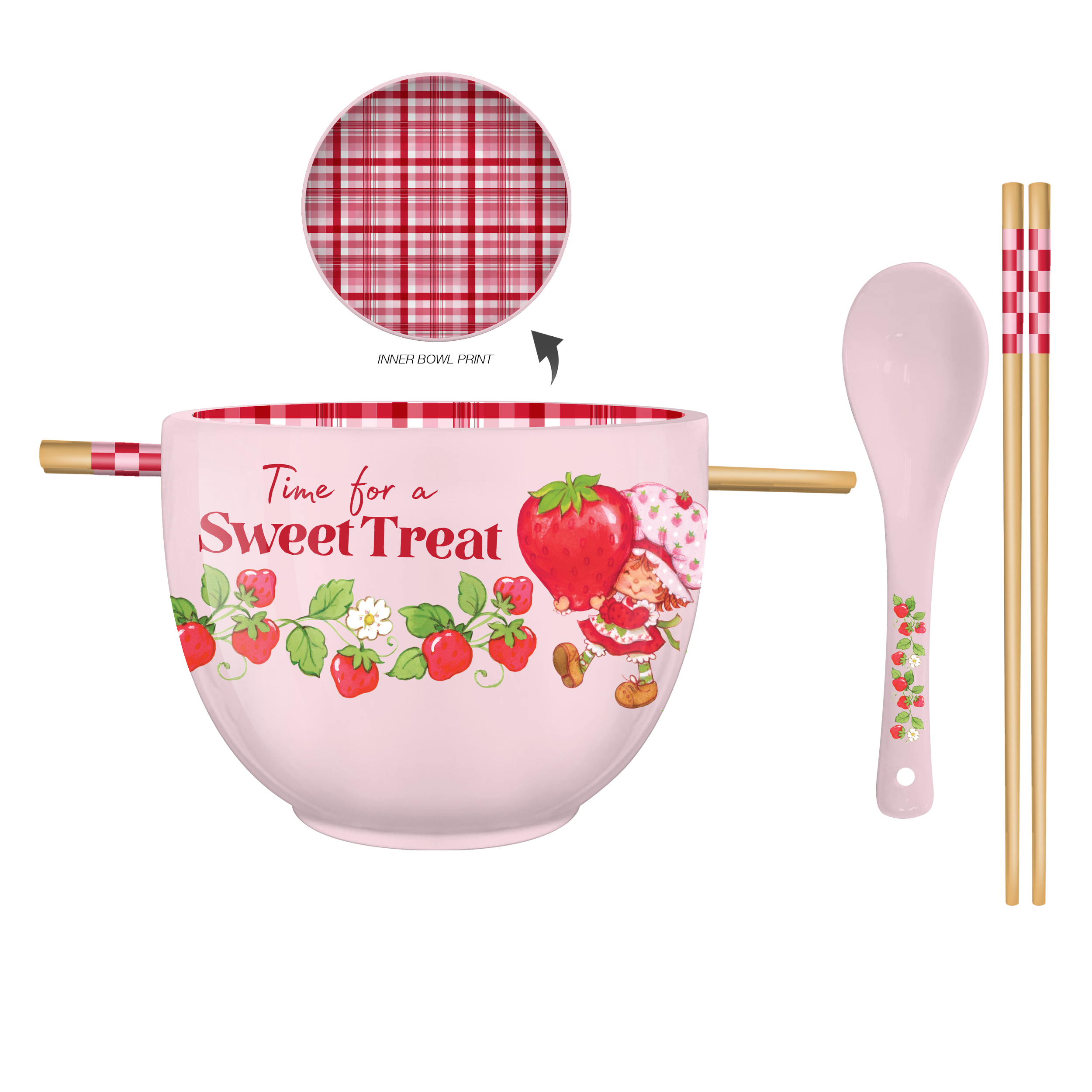 CERAMIC BOWL W CHOPSTICKS AND SPOON 20 OZ-INNER PRINT_STRAWBERRY SHORTCAKE_TIME FOR A SWEET TREAT BERRIES_AA052825132_M.png