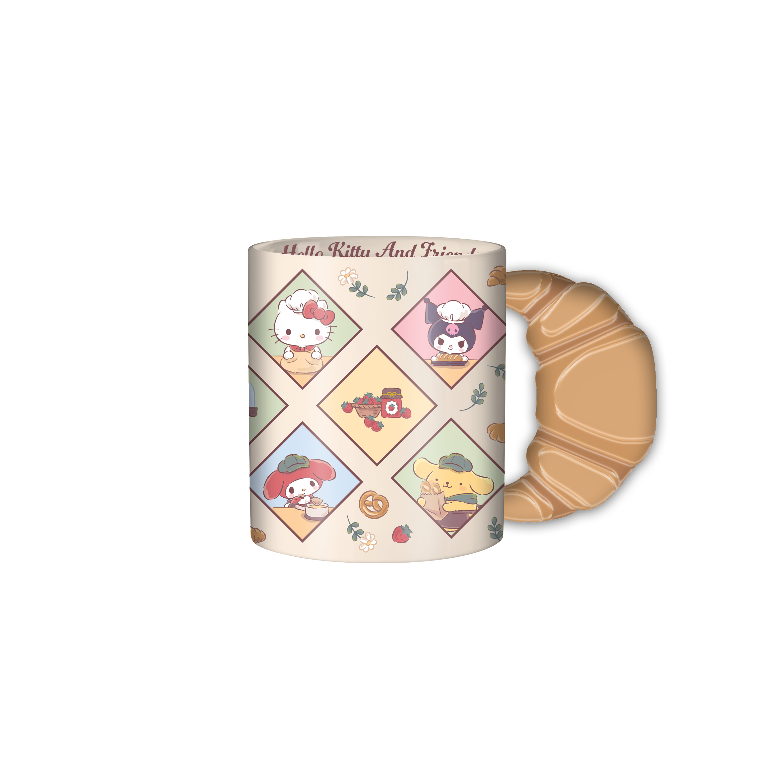 CERAMIC MUG-SCULPTED HANDLE-SANRIO-HELLO KITTY AND FRIENDS-BAKERY GRID PATTERN-AA010325014.png