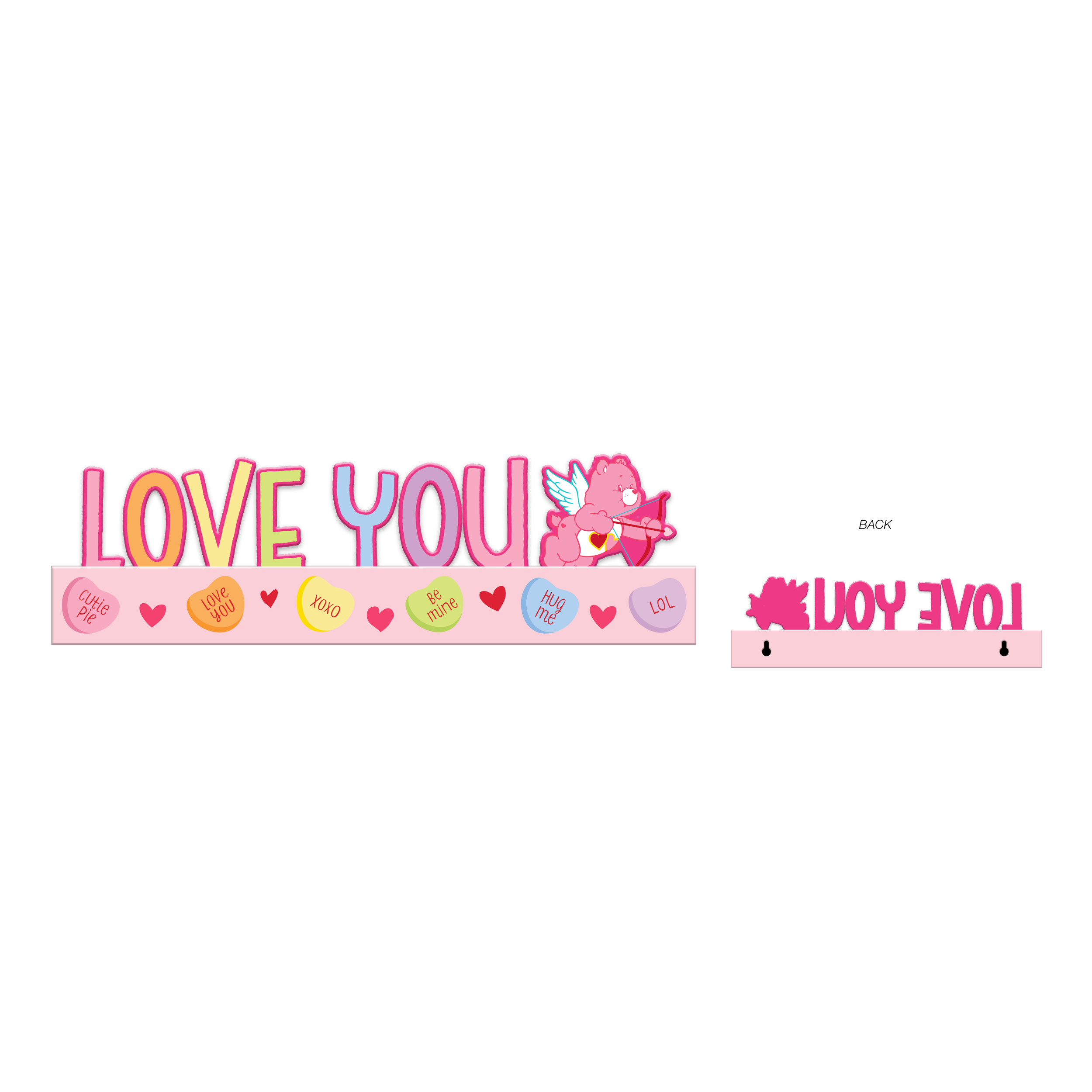 WALL ART-DIE CUT METAL WORD SIGN-CARE BEARS-VDAY LOVE YOU CANDY HEARTS-AA121624990.png