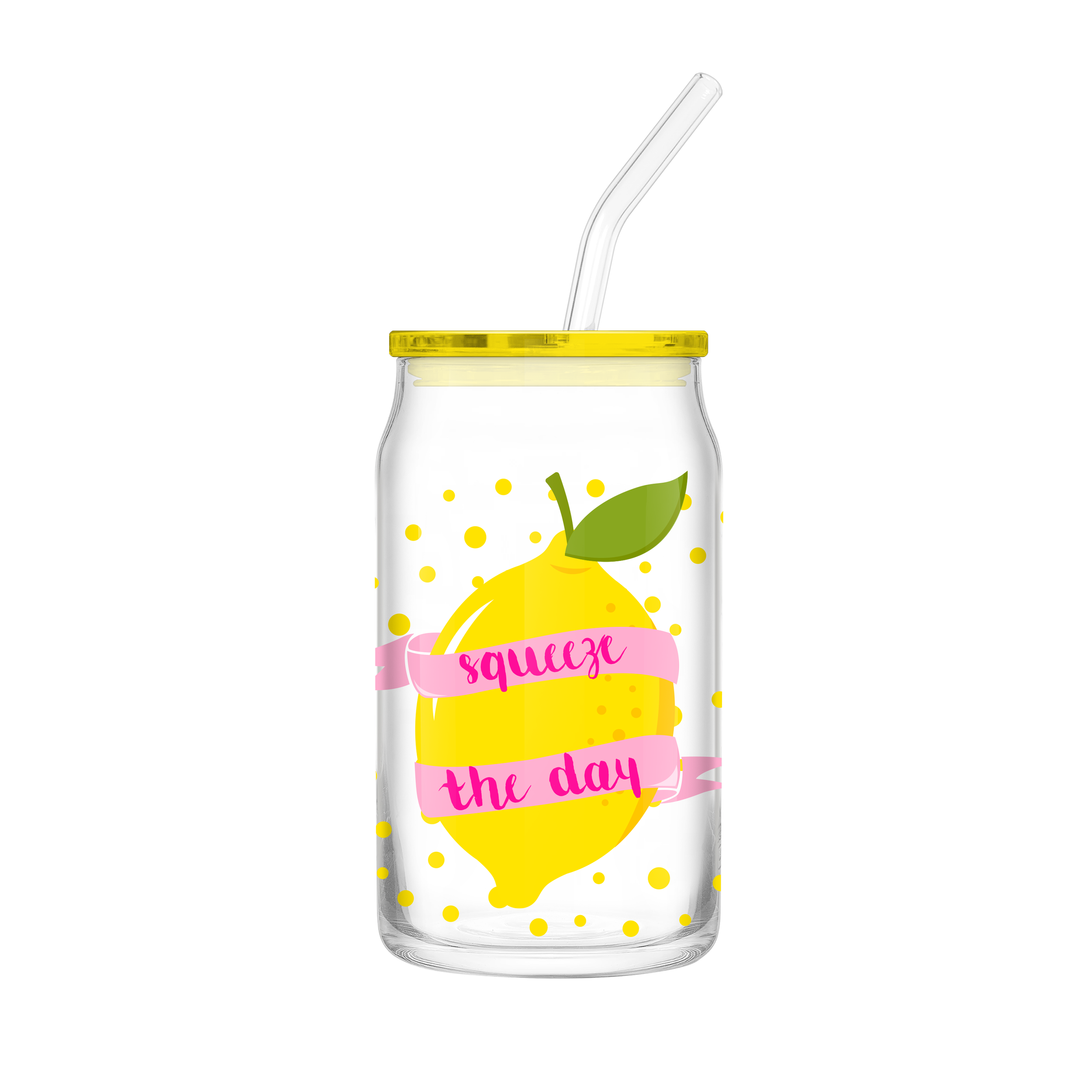 GLASS TUMBLER W PLASTIC LID AND STRAW 16 OZ_SB_SQUEEZE THE DAY_M.png