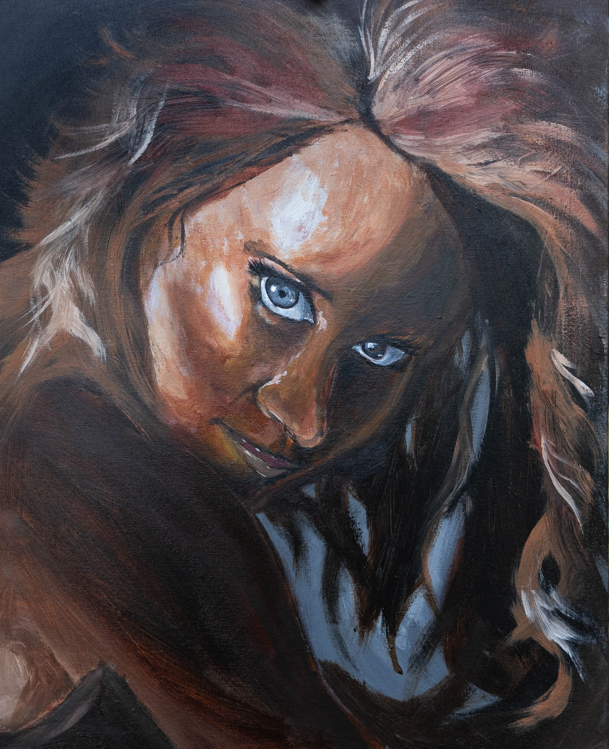 Mystery Eyes || Acrylic on Canvas, 16"x20"