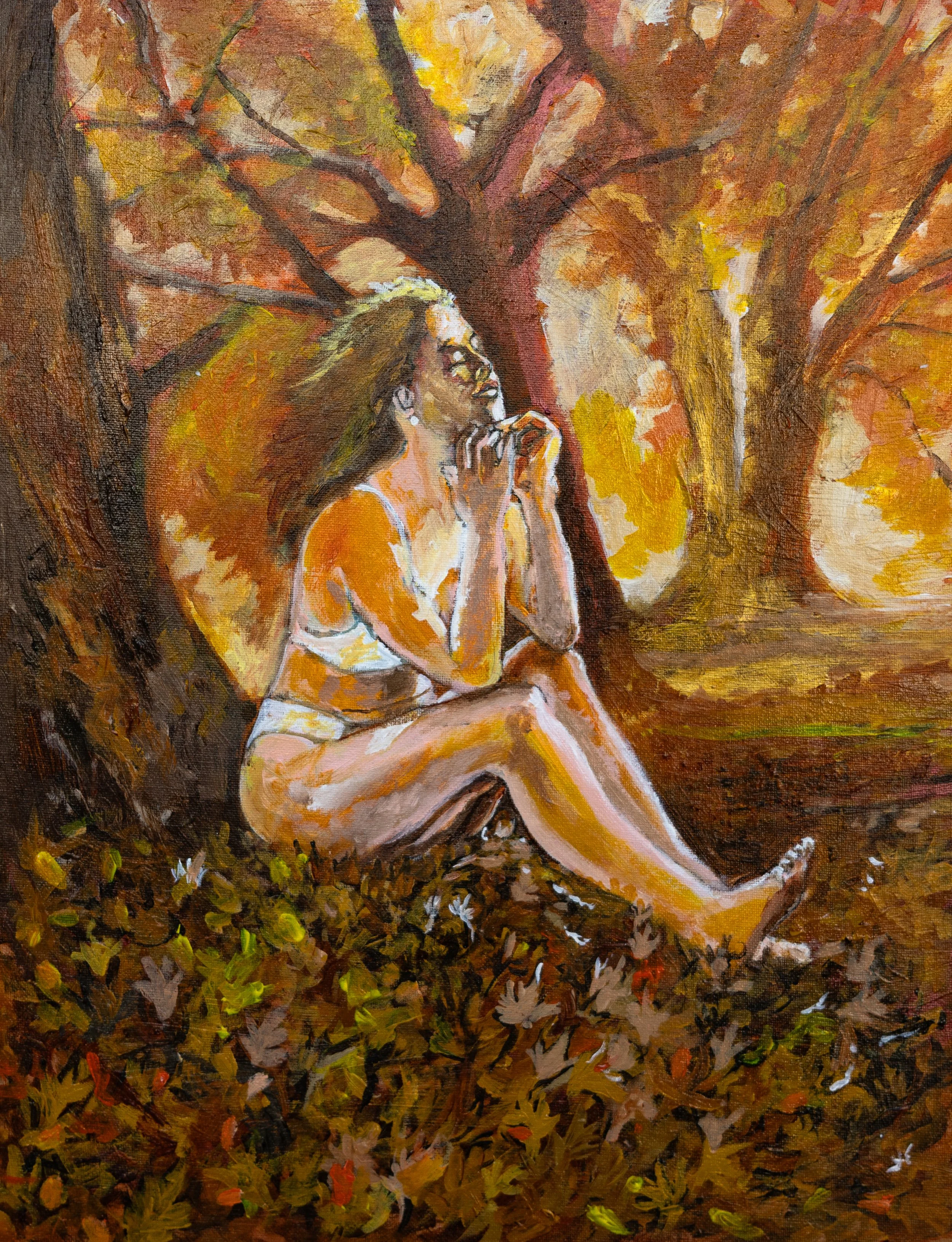 Thinking Leaves || Acrylic on Canvas 16"x20"
