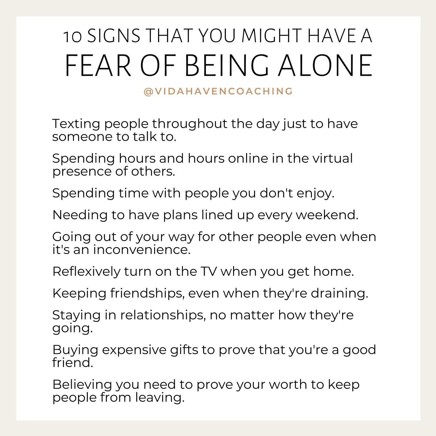 It's normal to feel lonely every once in a while. It's also perfectly normal to want to avoid being alone sometimes. But there might be something deeper going on if we feel so uncomfortable in our own presence that we're always coming up with strateg