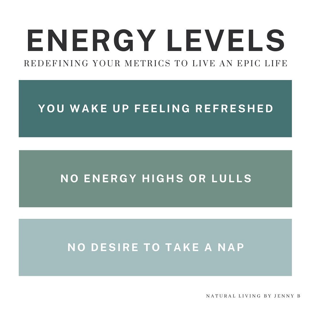 Where are your metrics when it comes to your energy levels? ⁠⁠
Take this quick self assessment to see where you are. ⁠⁠
⁠⁠
DO YOU...⁠⁠
Wake up feeling fully refreshed and ready to take on the day? ⁠⁠
(1 point) ⁠⁠
Do you ride the snooze bar and want t