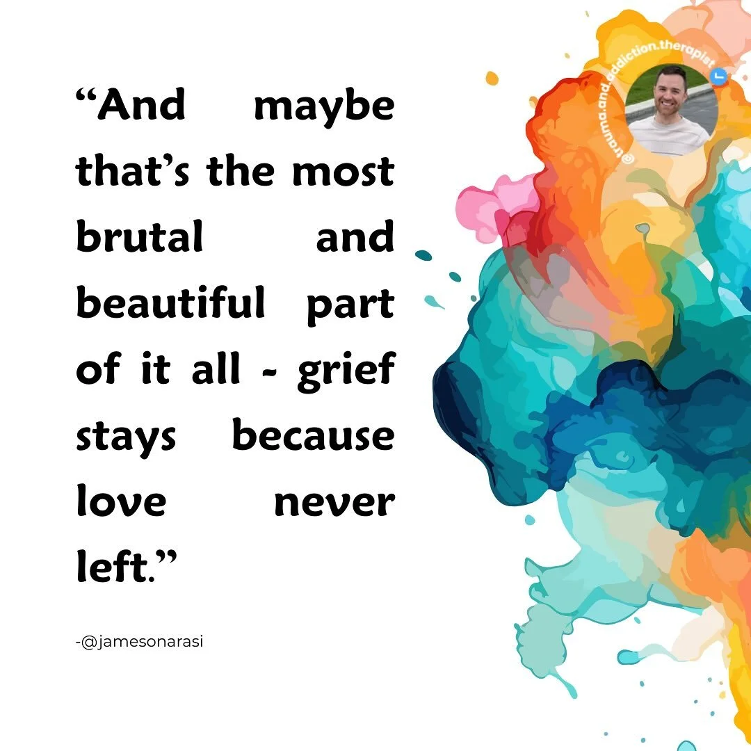 #GriefJourney #LoveStays #HealingInLoss #GriefQuotes 
#GriefAndLoss #MentalHealthMatters #EmotionalHealing #WordsOfComfort 
#Love #Healing #Gratitude #saskatoon #TraumaAndAddictionTherapist

@jamesonarasi