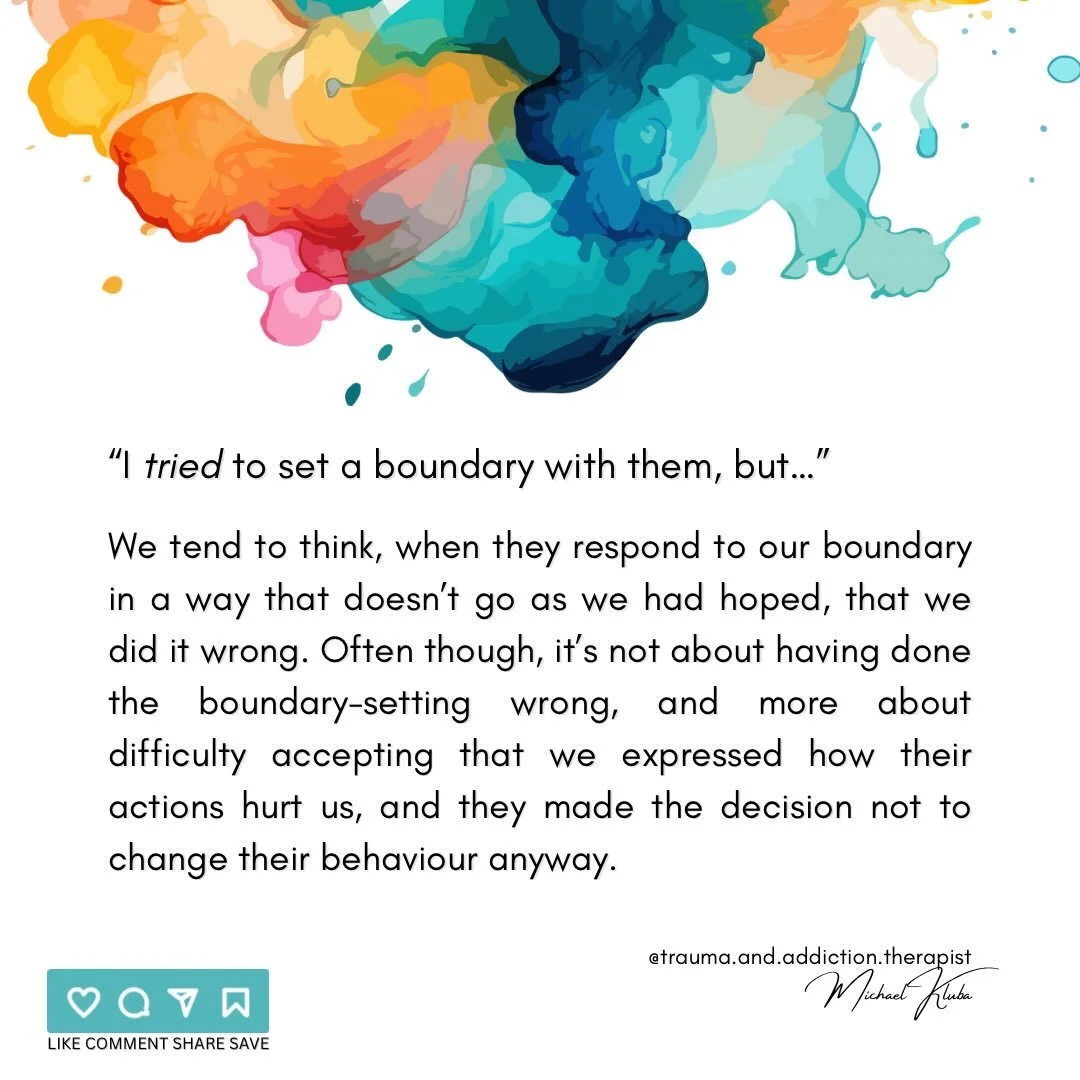 🔸There may not have been anything wrong with how you asserted your boundary, so it&rsquo;s not that you &lsquo;tried to.&rsquo; You DID. You said what you needed to say.

🔸Their response (or reaction) is likely more to do with the shame they experi