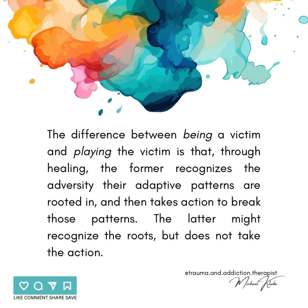 🔸The thing is, the one who &lsquo;plays&rsquo; the victim almost always was &lsquo;once&rsquo; the victim. However, this does not serve as a justification to repeat the trauma.

#traumarepetition #victim #therapistthoughts #traumarecovery #patterns