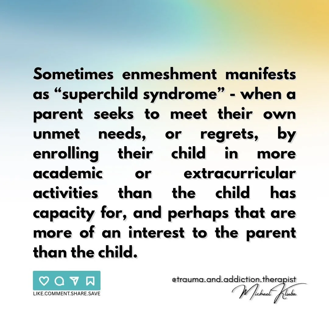 🌱In this way, the parent views the child as an extension of the parent.

#enmeshment #childhood #familydynamics #development #mentalhealth