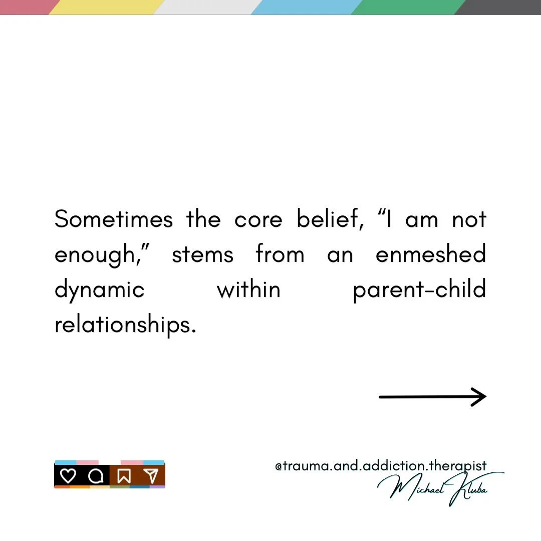 🔸Sometimes we come to believe we&rsquo;re not enough because conditions beyond our developmental capacity were foisted onto us to handle, and when we couldn&rsquo;t handle these conditions repeatedly, this core belief developed. 

🔸This isn&rsquo;t