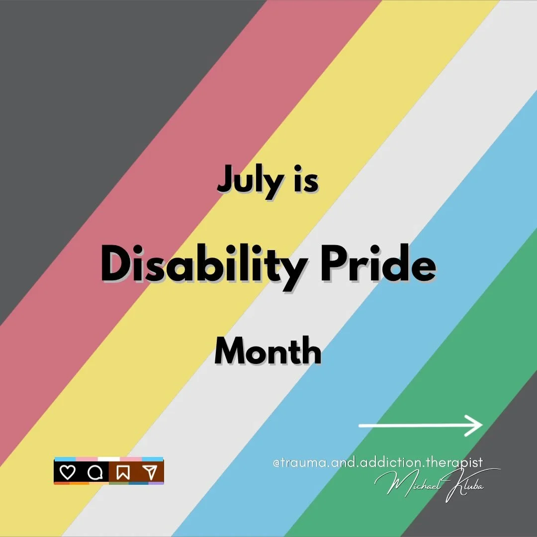 🧑🏻&zwj;🦼&zwj;➡️If you&rsquo;re wondering what Disability Pride has to do with the typical topics of my content, know that Disability Pride has everything to do with it.

👩🏿&zwj;🦯For those who are new here, I am specialized in compulsive s-xual 