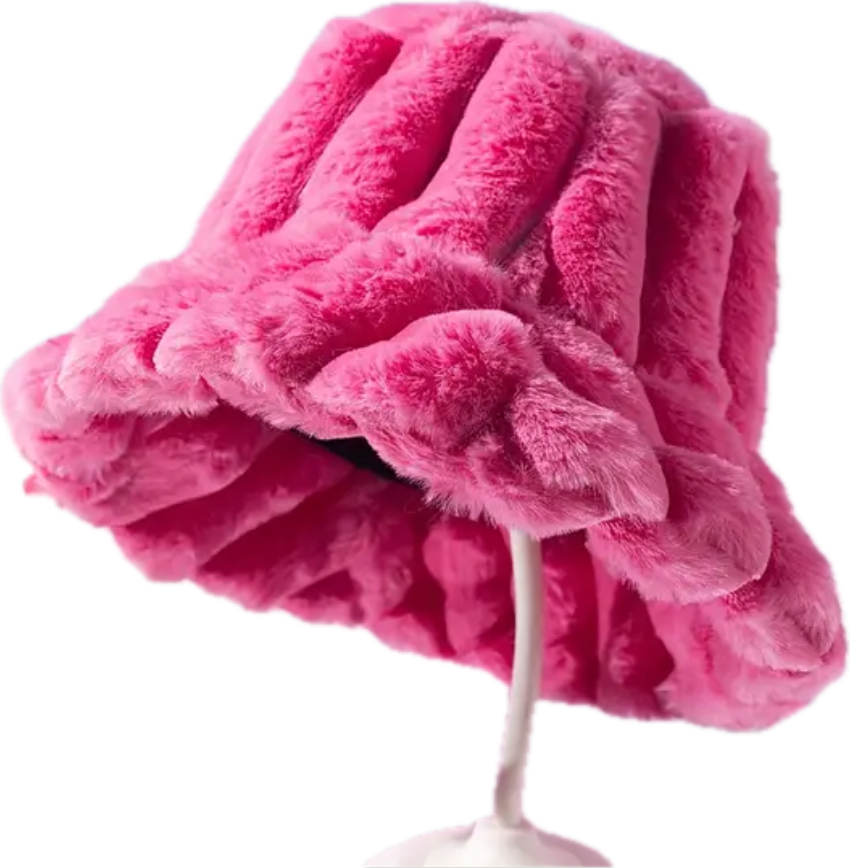 Fuzzy "Pinky" Bucket Hat
